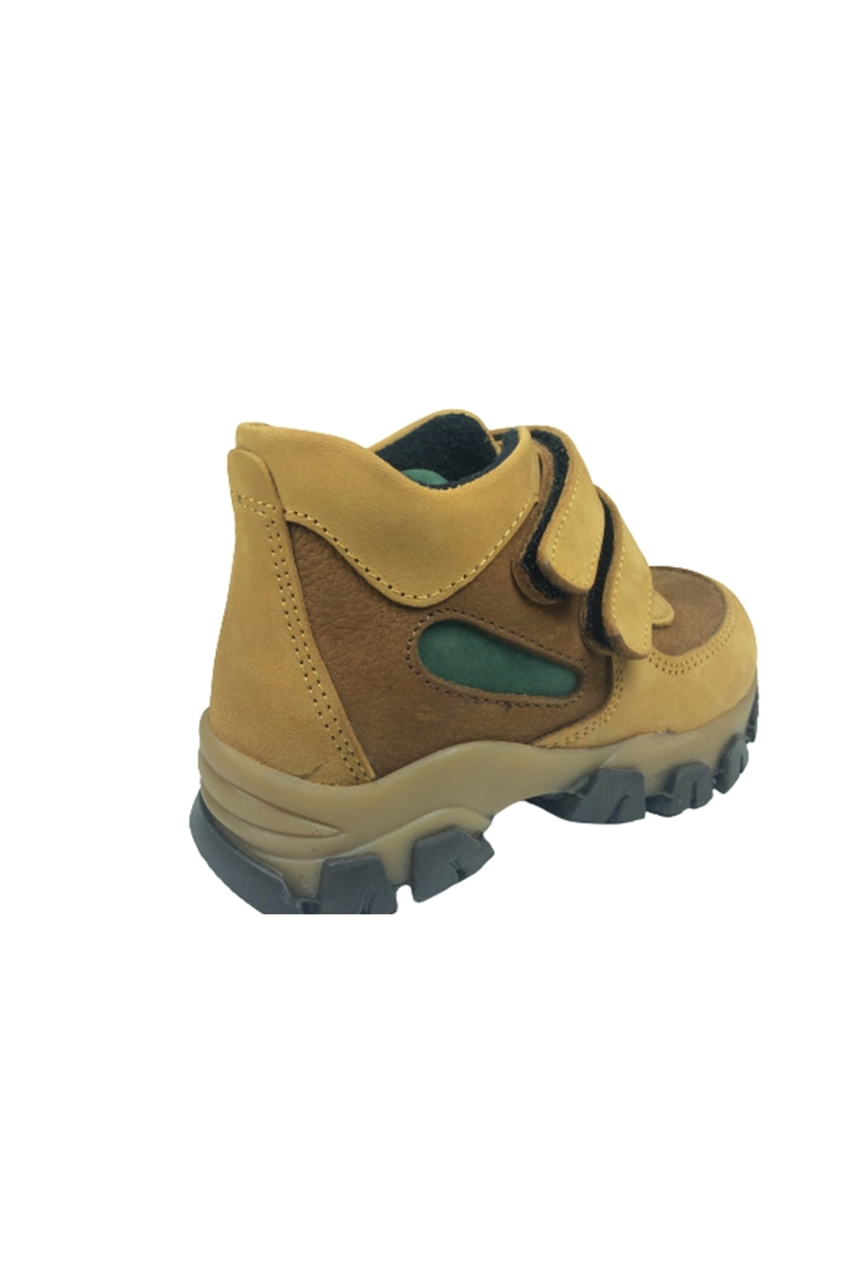 Ortopedikal Bebe Erkek Çocuk Bot Hardal-tarçın Cırtlı % 100 Deri