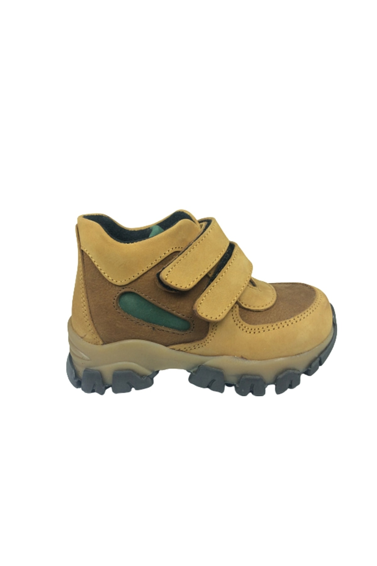 Ortopedikal Bebe Erkek Çocuk Bot Hardal-tarçın Cırtlı % 100 Deri