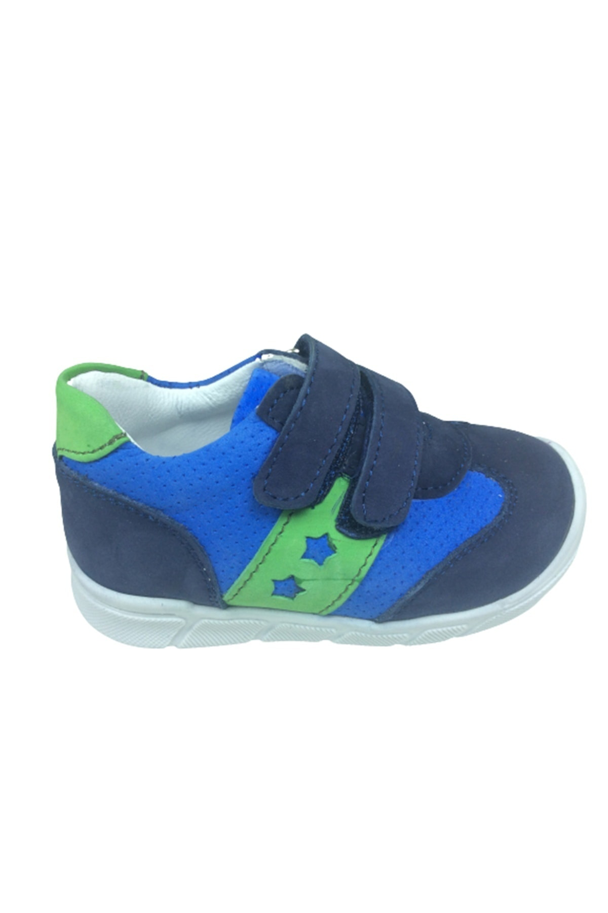 Minno Kids Ortopedikal Bebe Erkek Çocuk Spor Ayakkabı Lacivert-Mavi Cırtlı %