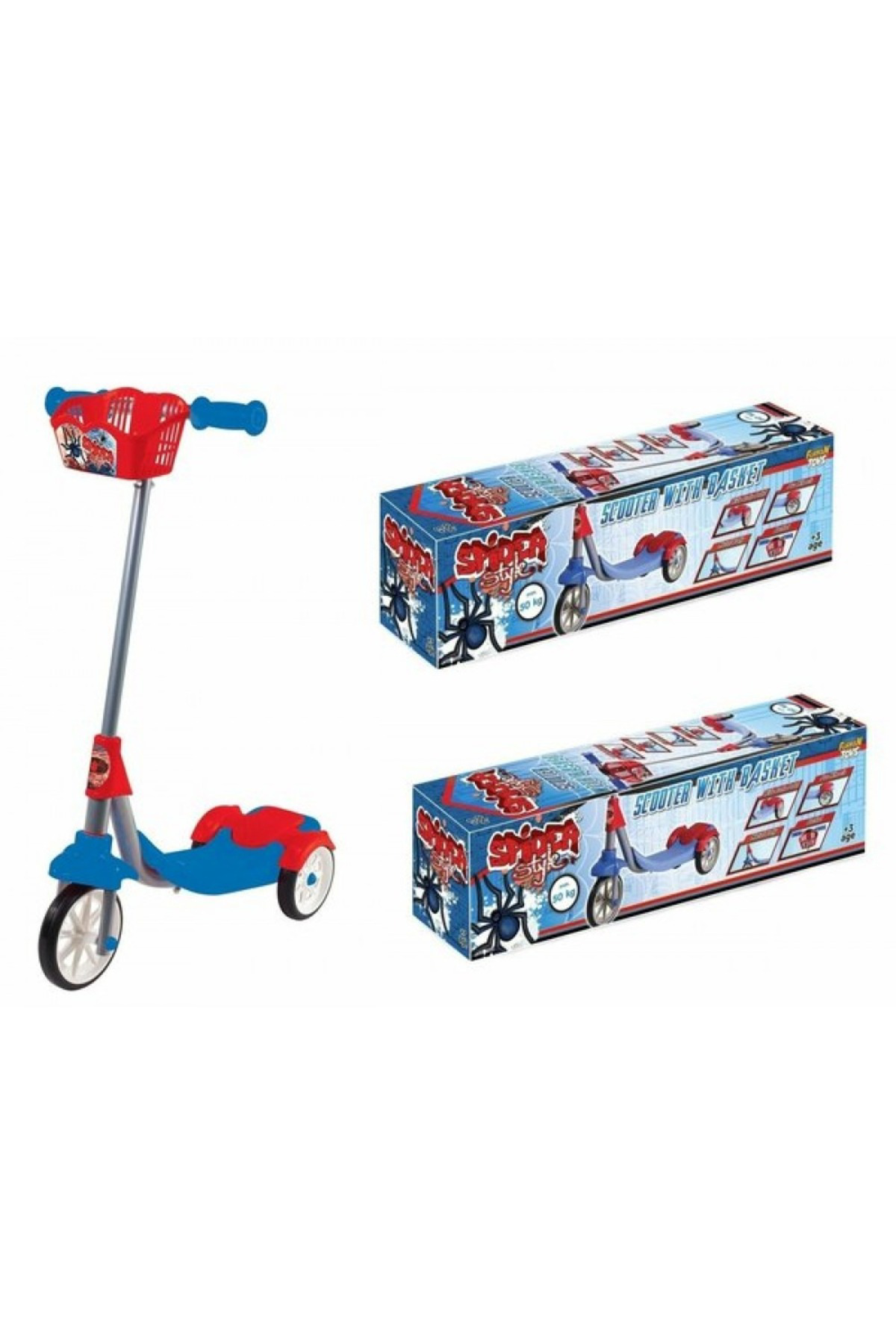 Oyuncak Store Örümcek Adam 3 Tekerlekli Frensli Scooter - Spider Street Styles