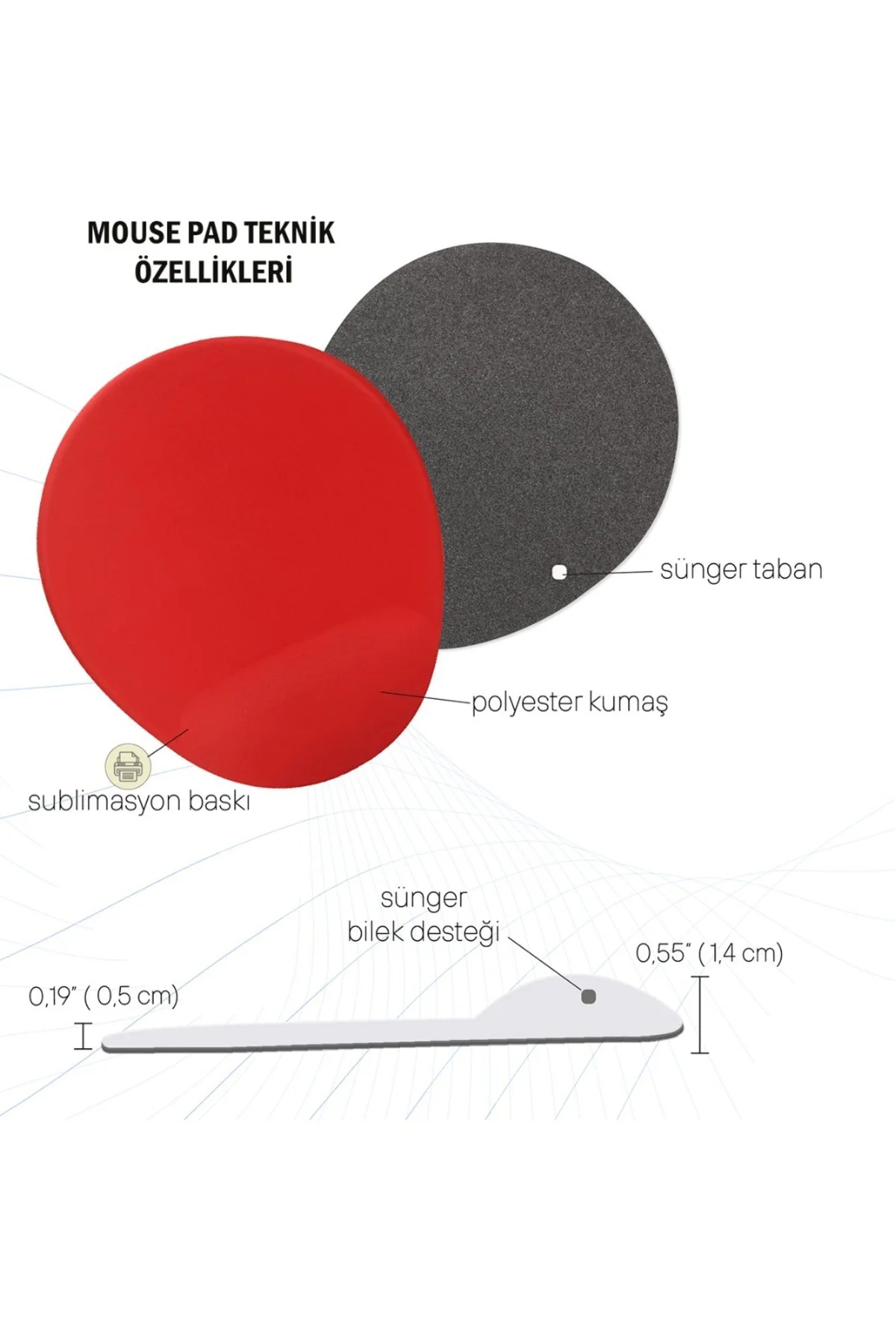 Örümcek Desenli Bilek DestekliKaymaz Buruşmaz Kırılmaz Mouse Pad