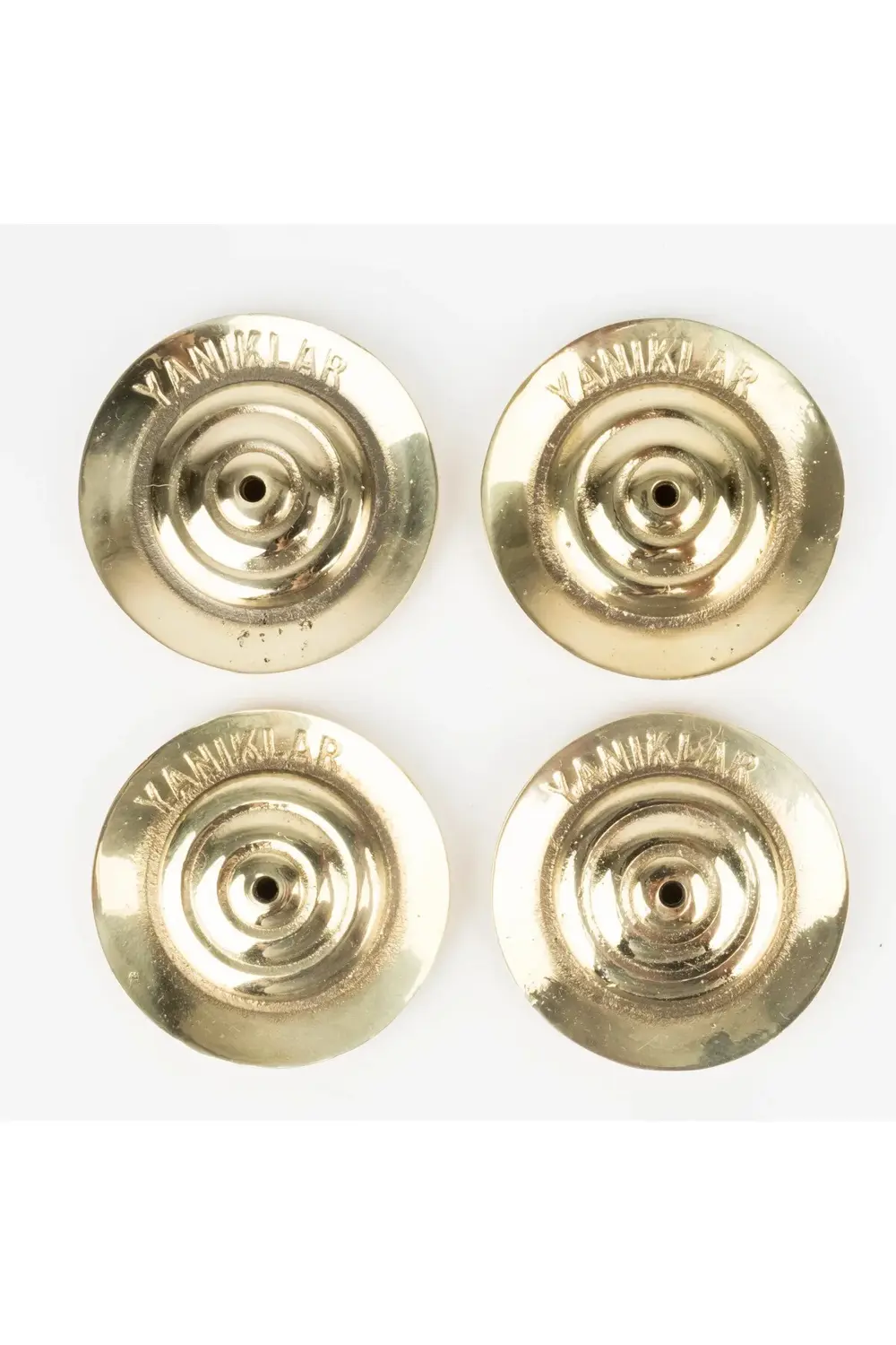 Oryantal Parmak Zil Pirinç Döküm 480gr (lastik Dahil , Büyük Boy