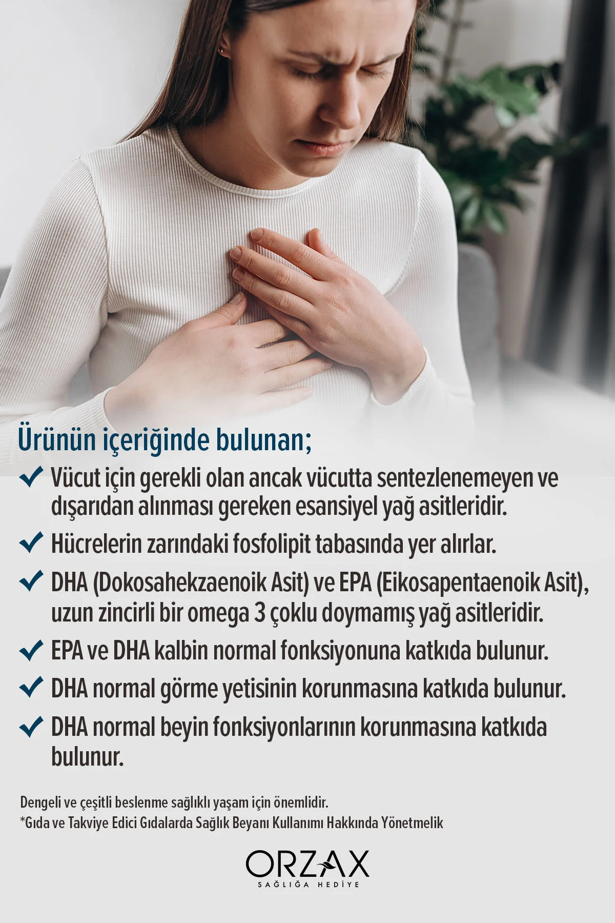Orzax 500mg Saf Balık Yağı Limon Aromalı Blister 60 Kapsül