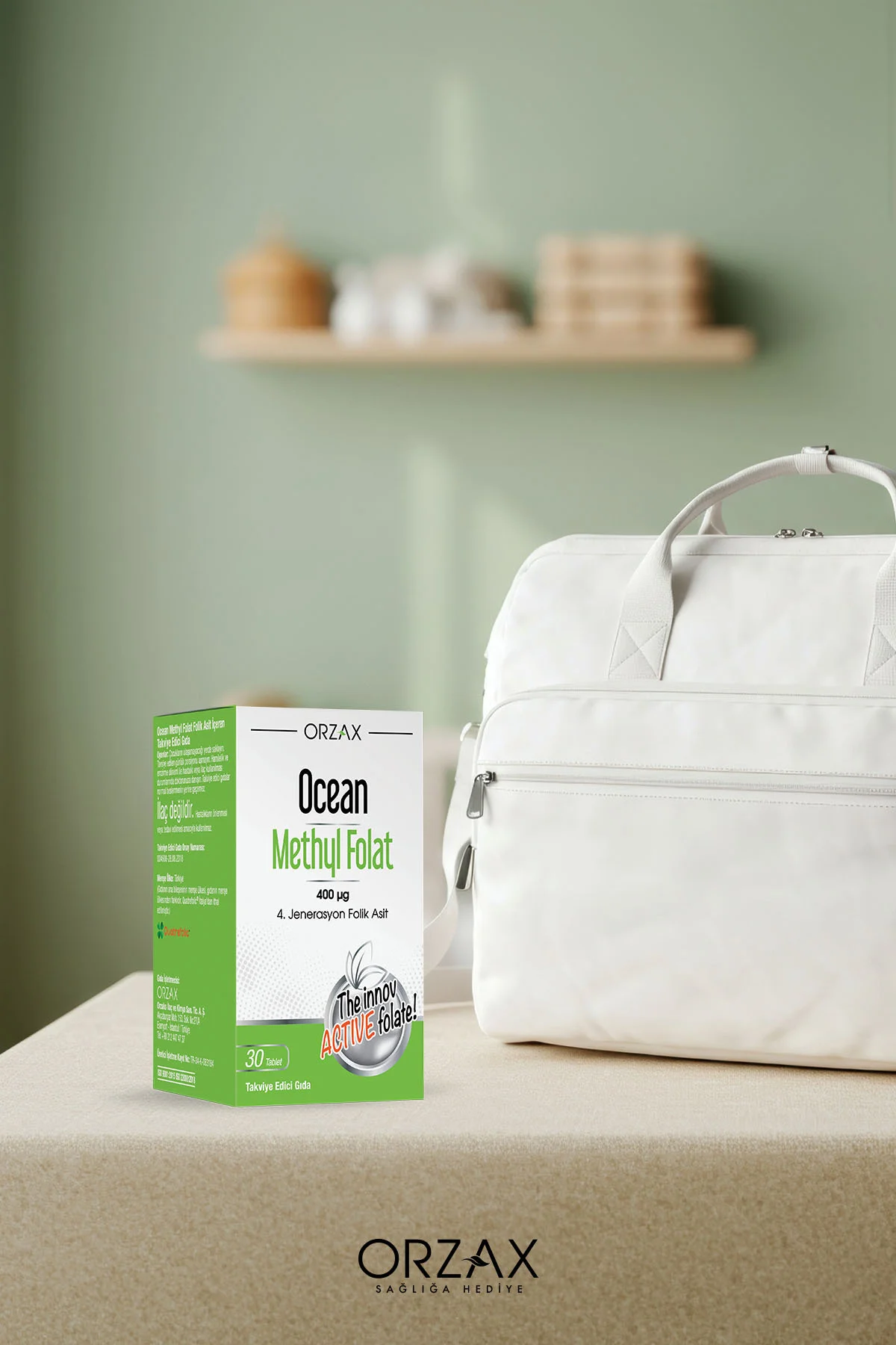 Orzax Methyl Folat Folik Asit 30 Tablet