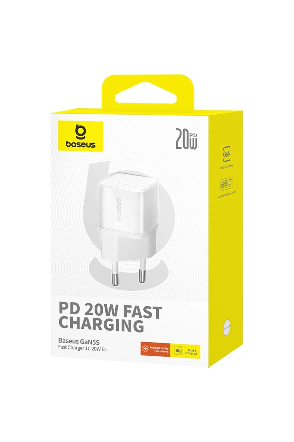 OS-Ayrstore GaN5S Hızlı Şarj Adaptörü 1C, 20W EU, Ay Beyazı