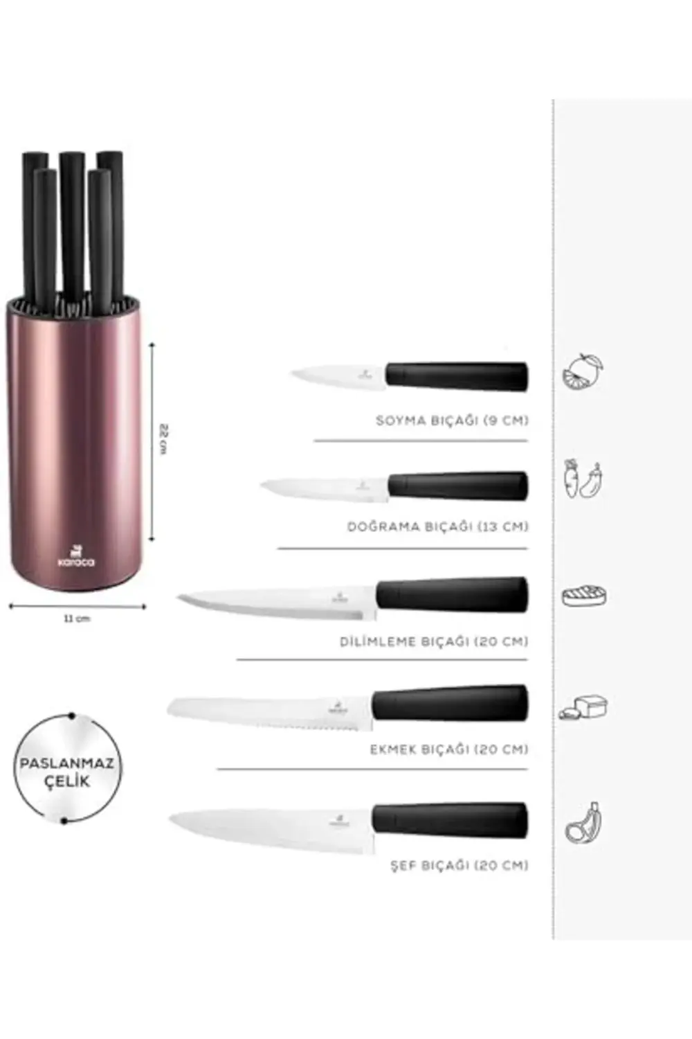 Oscar Rose 6 Parça Bıçak Seti 1178227