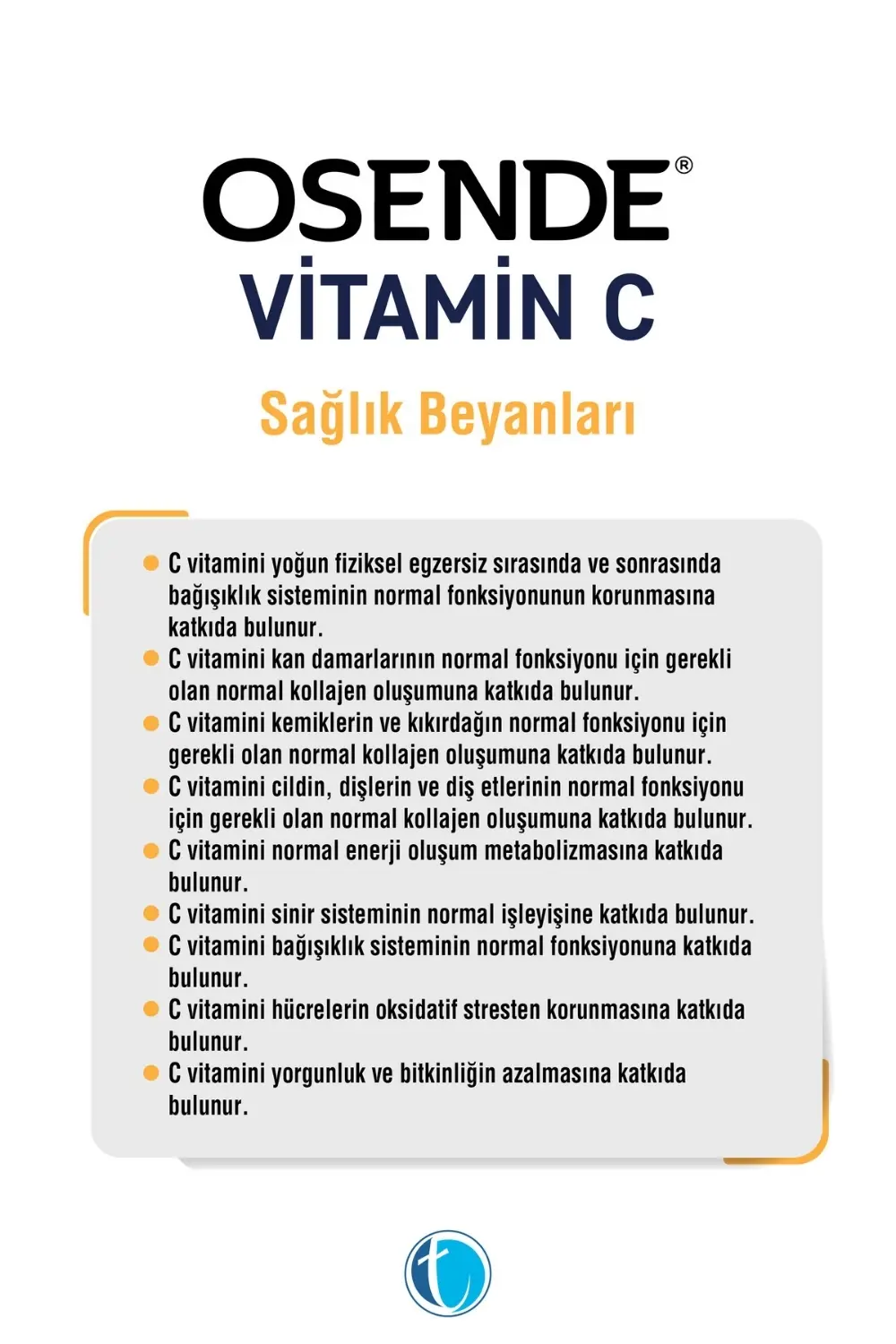 Osende Vitamin C 60 Kapsül