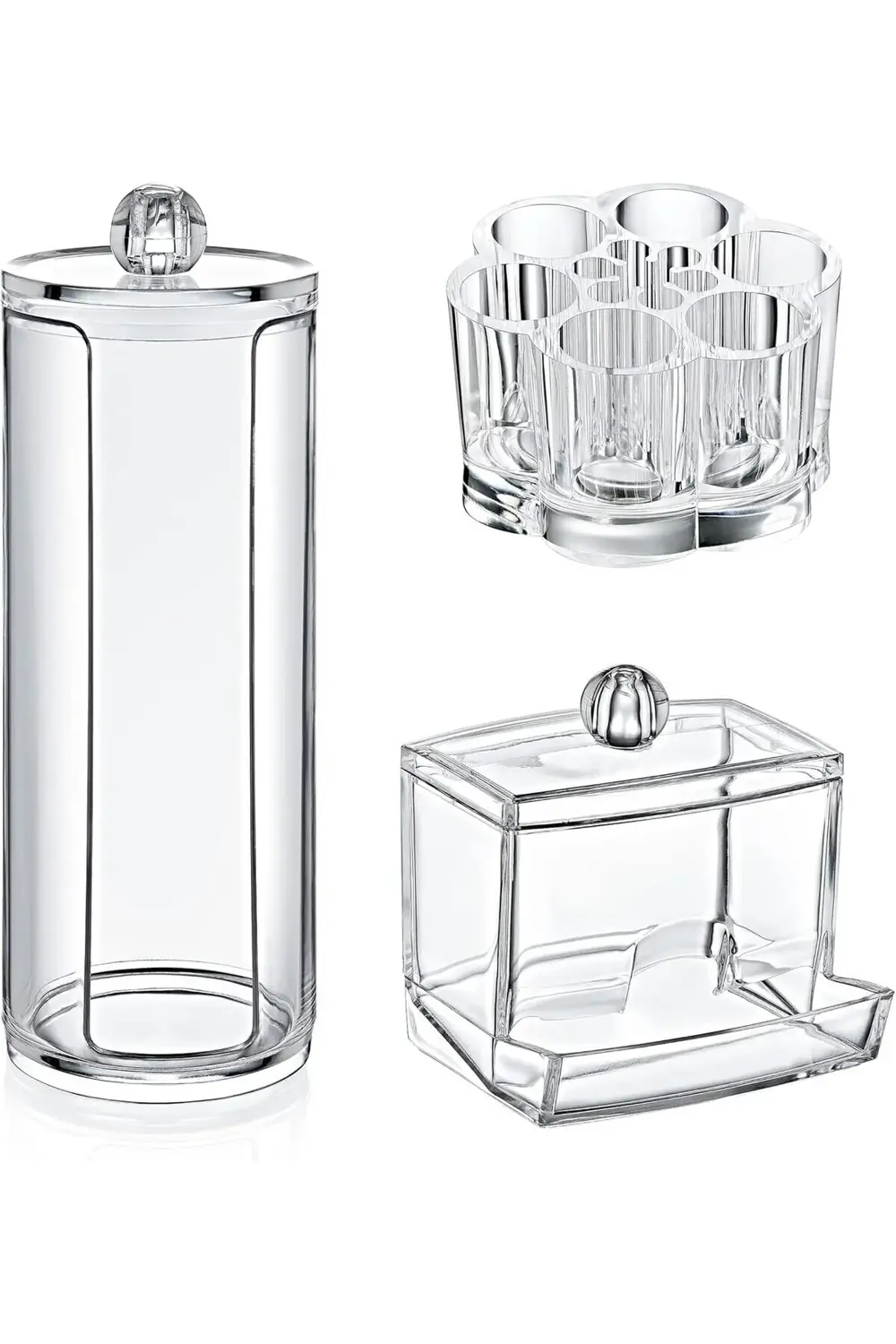 oskyshopc 3'lü Makyaj Kozmetik Organizeri Set, Pamukluk, Kulak Çu