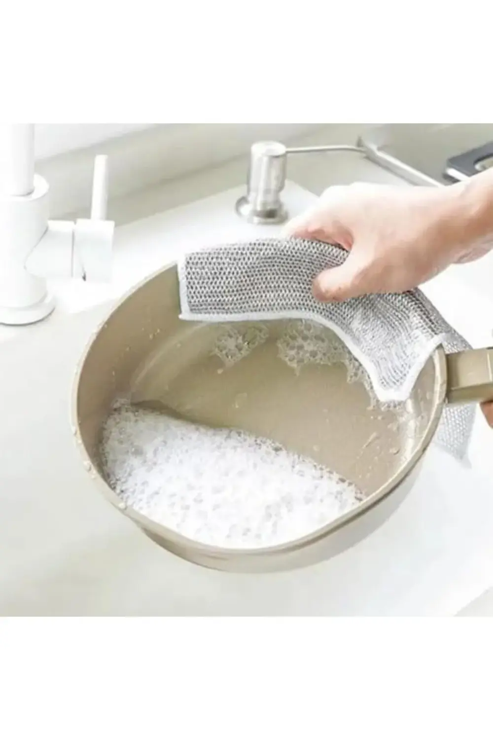 oskyshopc Gümüş tel bez temizleme bezi yağsız bez ızgaralar soba