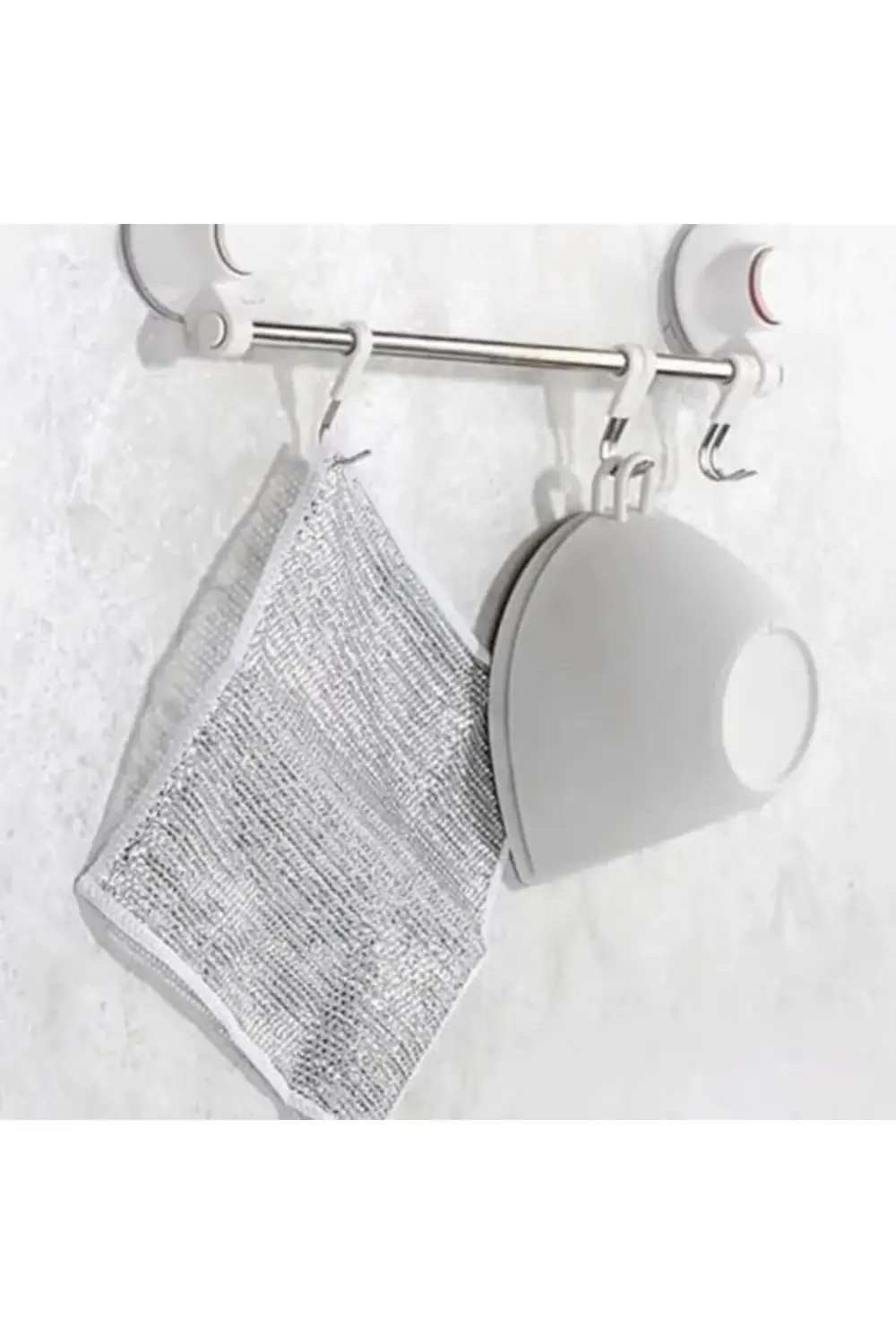 oskyshopc Gümüş tel bez temizleme bezi yağsız bez ızgaralar soba