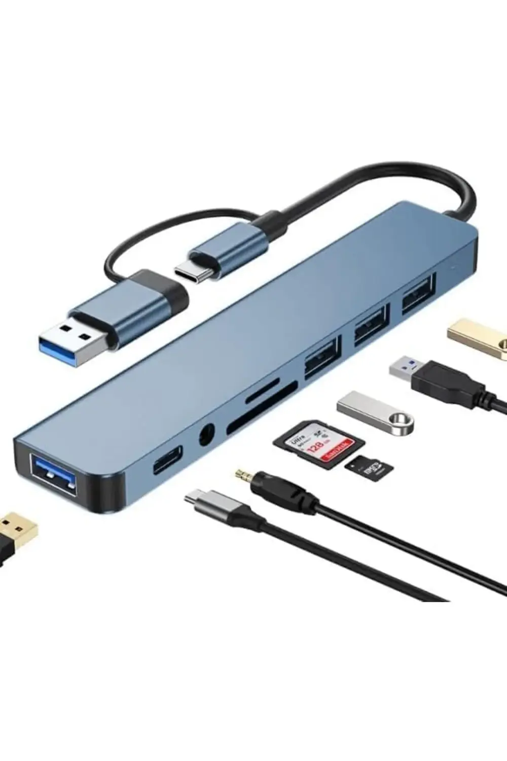 oskyshopc in 1 USB/Type-c To USB A, USB C-SD ve Micro SD İle Uyum