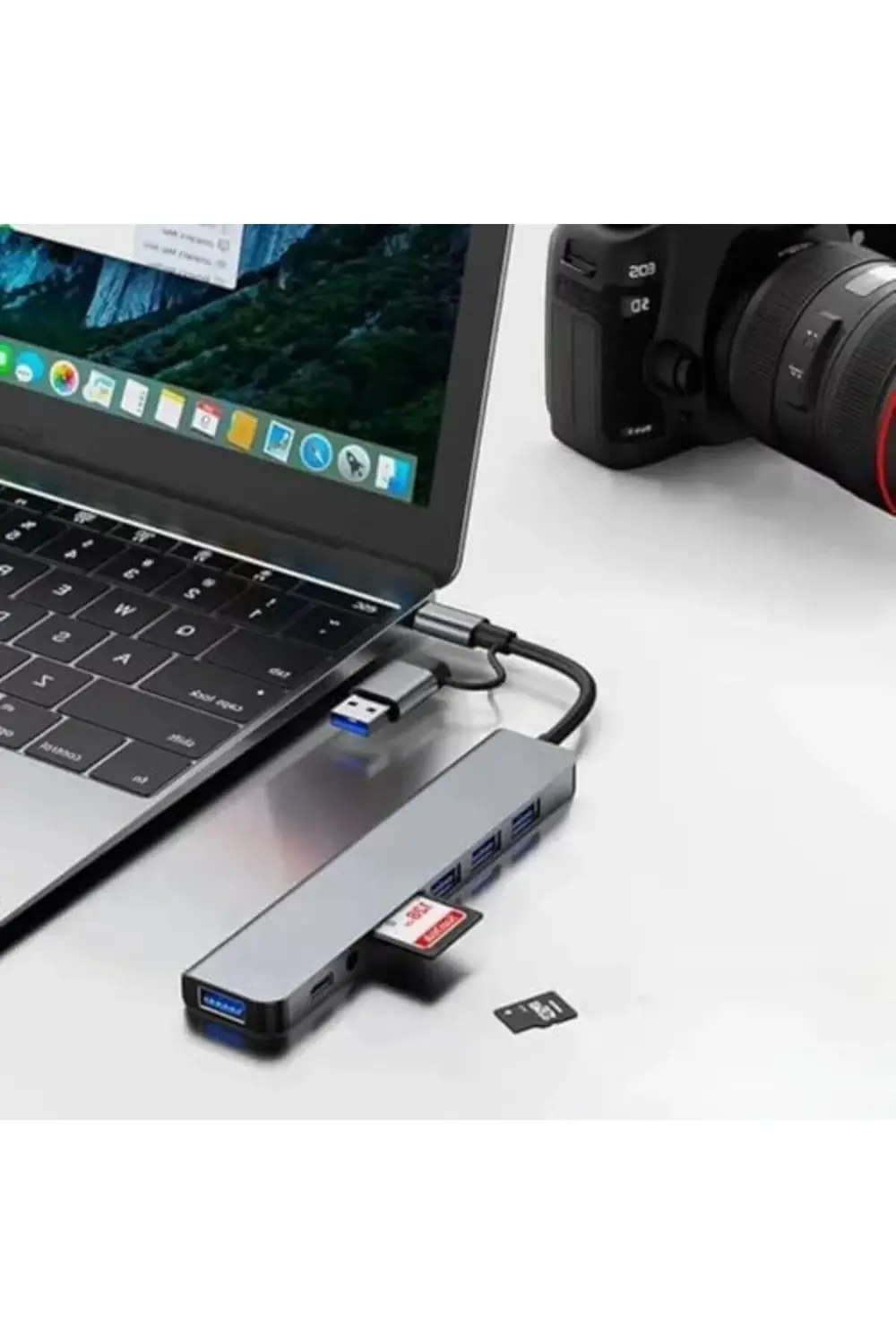 oskyshopc in 1 USB/Type-c To USB A, USB C-SD ve Micro SD İle Uyum