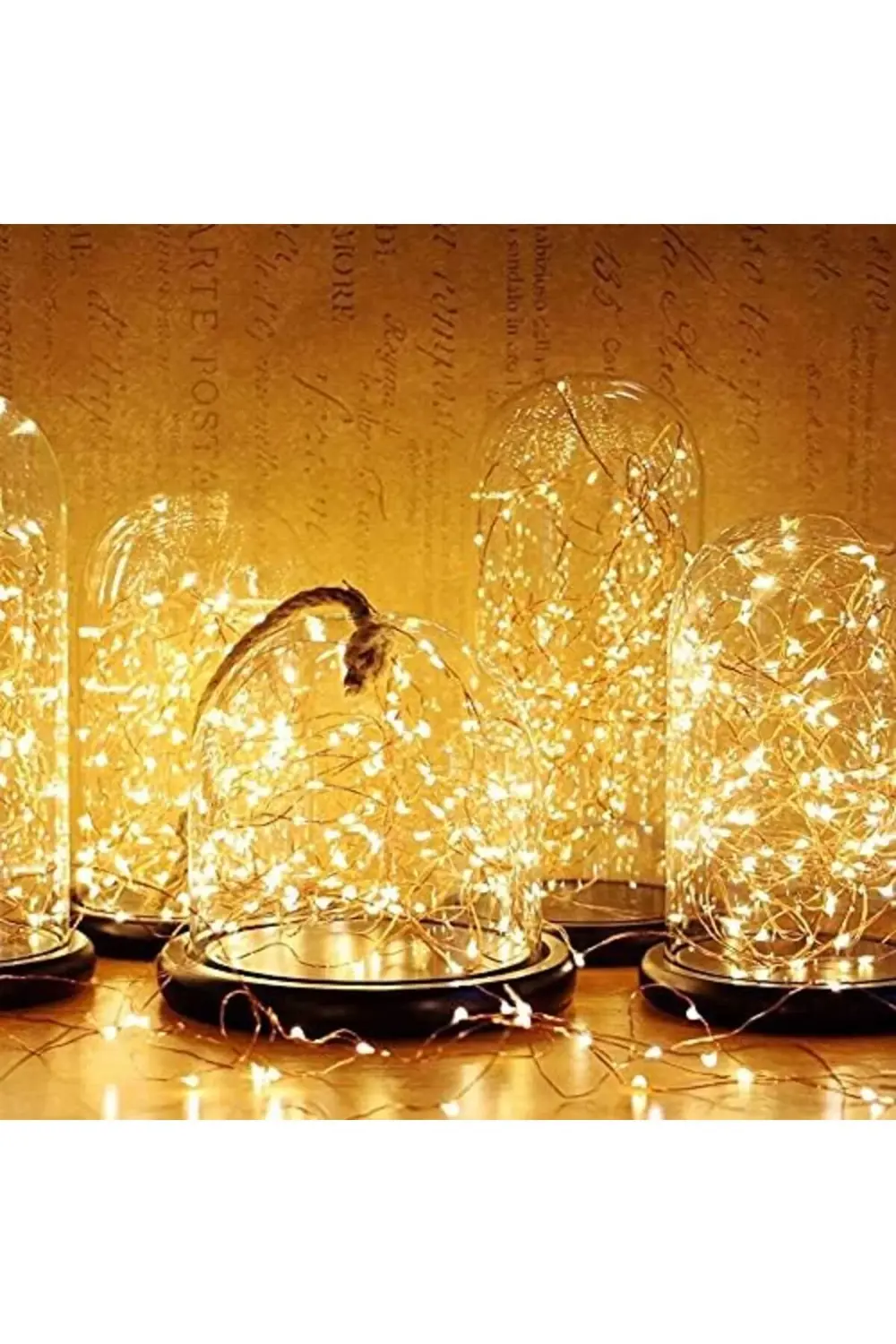 oskyshopc Led Metre Gün Işığı Sarı Renkli Pilli Dekoratif Aydınla