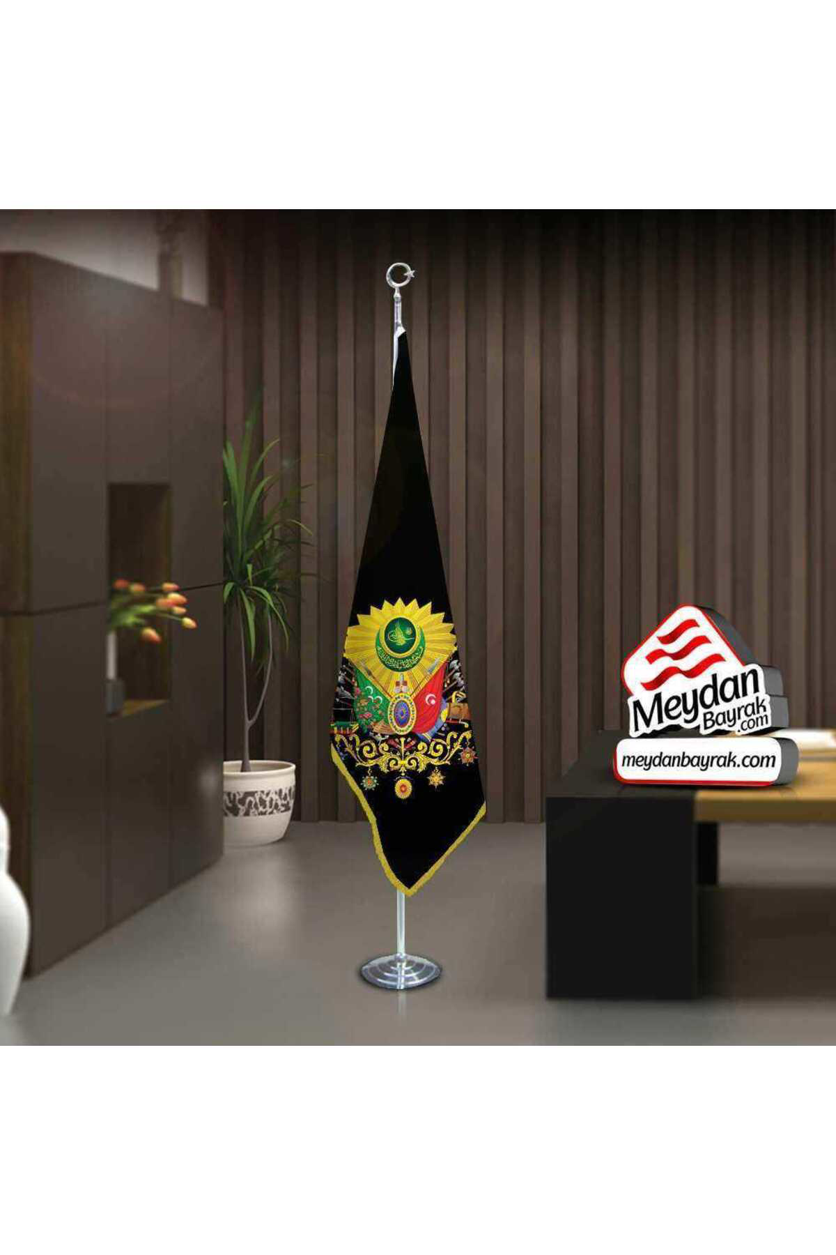 Osmanlı İmparatorluğu Arma Siyah Bayrak Ofis Makam -Toplantı Odal
