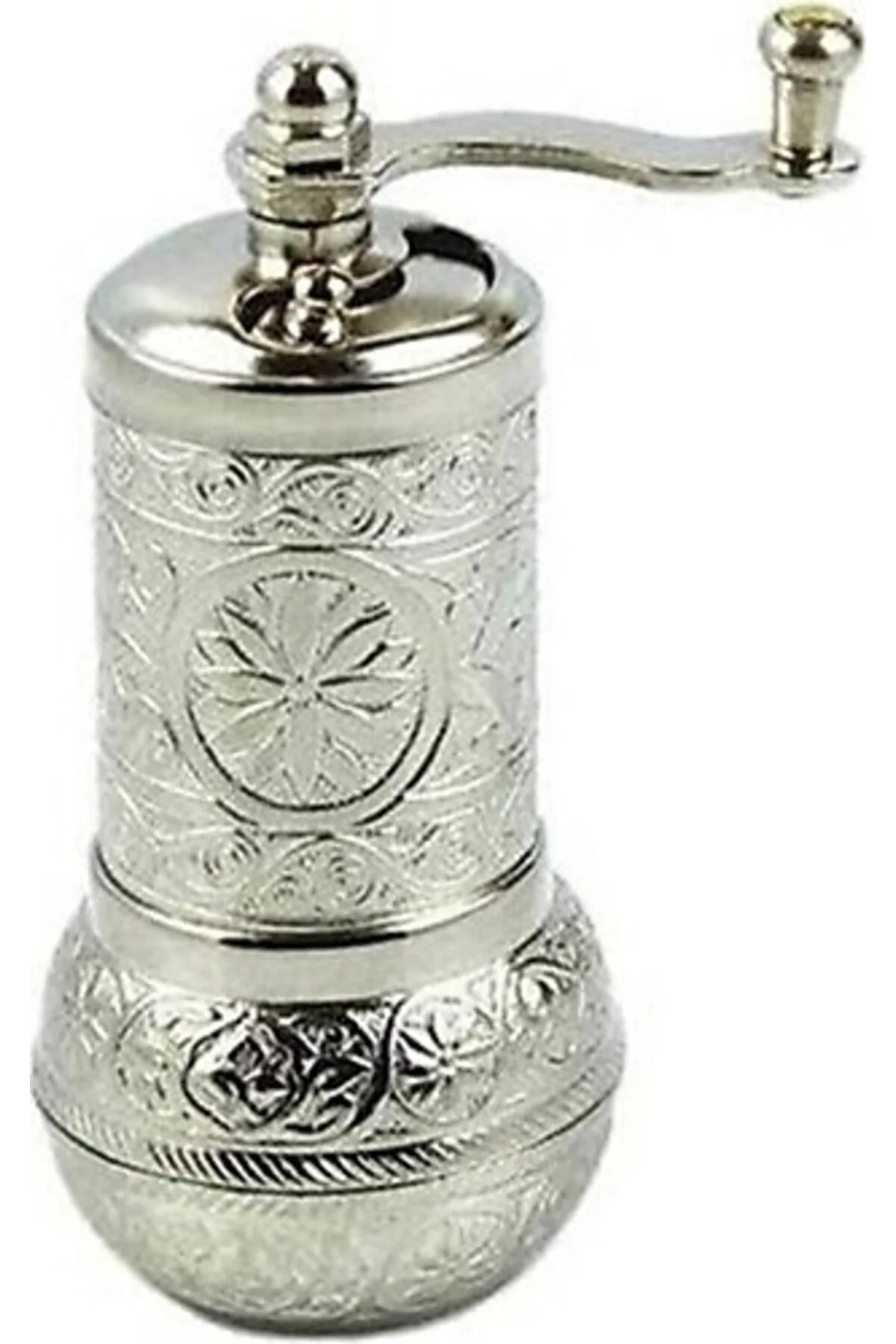 Osmanlı Motifli Kahve ve Baharat Değirmeni Gümüş