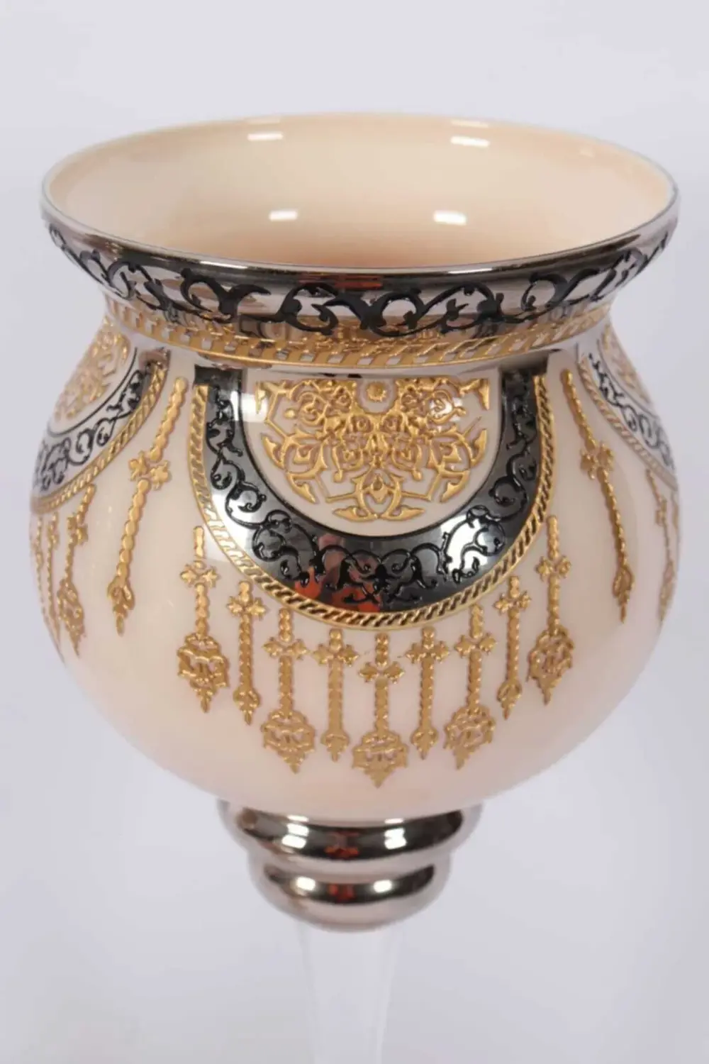 Osmanlı Serisi Azade Butik Top Şamdan El Işlemesi Mumluk