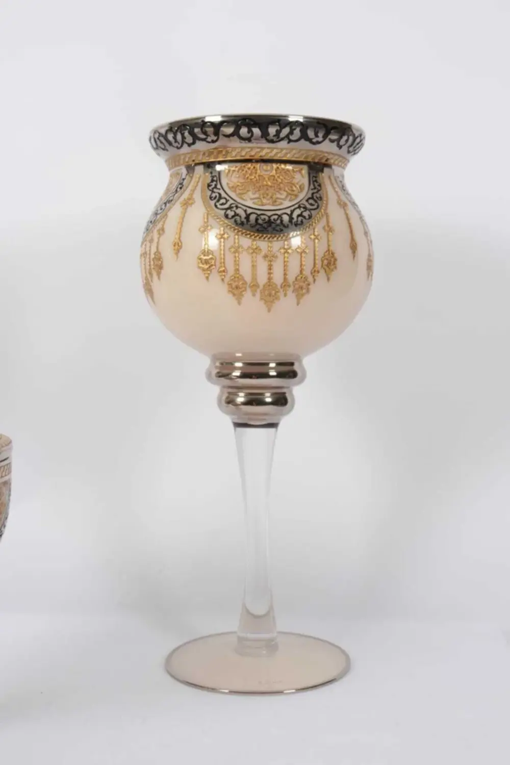 Osmanlı Serisi Azade Butik Top Şamdan El Işlemesi Mumluk