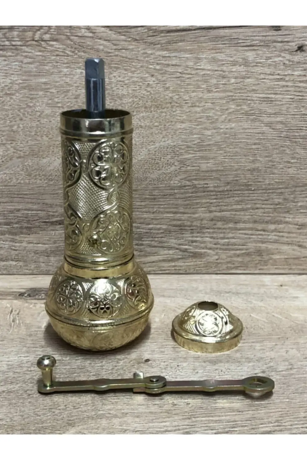 Osmanlı Tarzı Antika Parlak Altın Sarı Renk Dekoratif Değirmen Bü