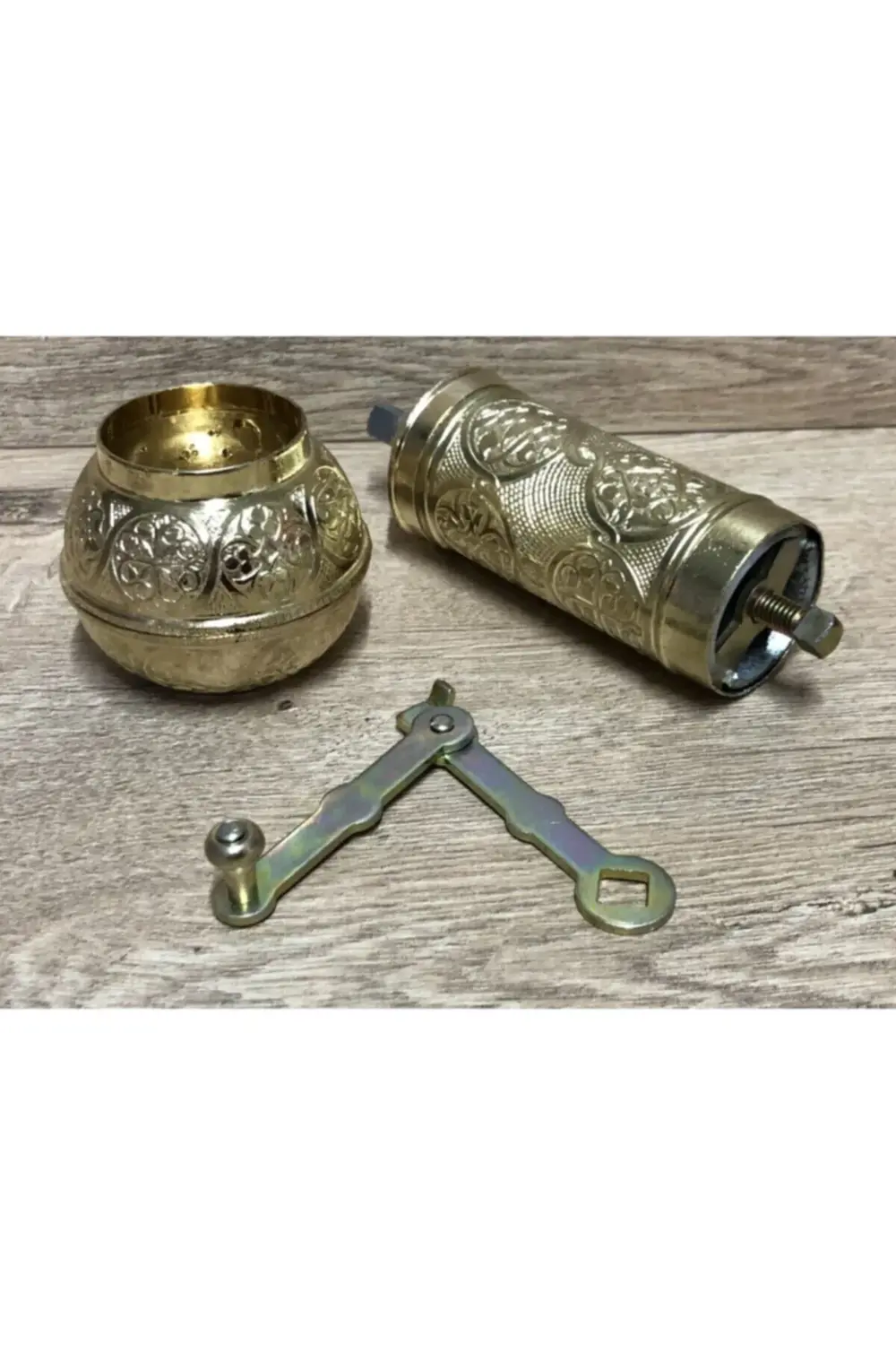 Osmanlı Tarzı Antika Parlak Altın Sarı Renk Dekoratif Değirmen Bü