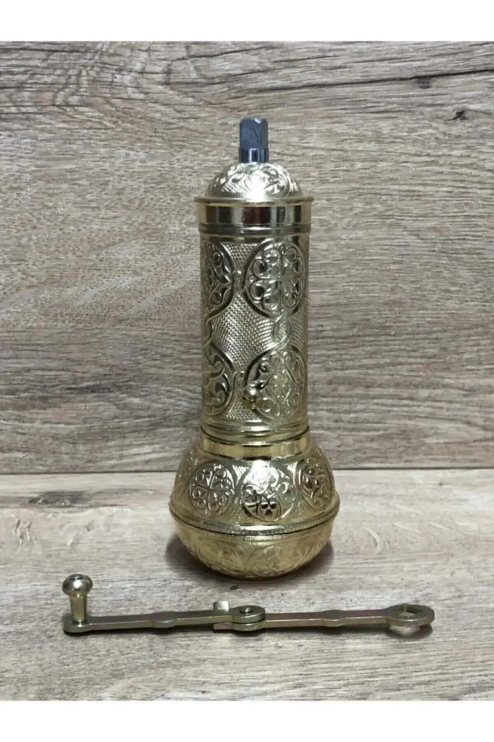 Osmanlı Tarzı Antika Parlak Altın Sarı Renk Dekoratif Değirmen Bü