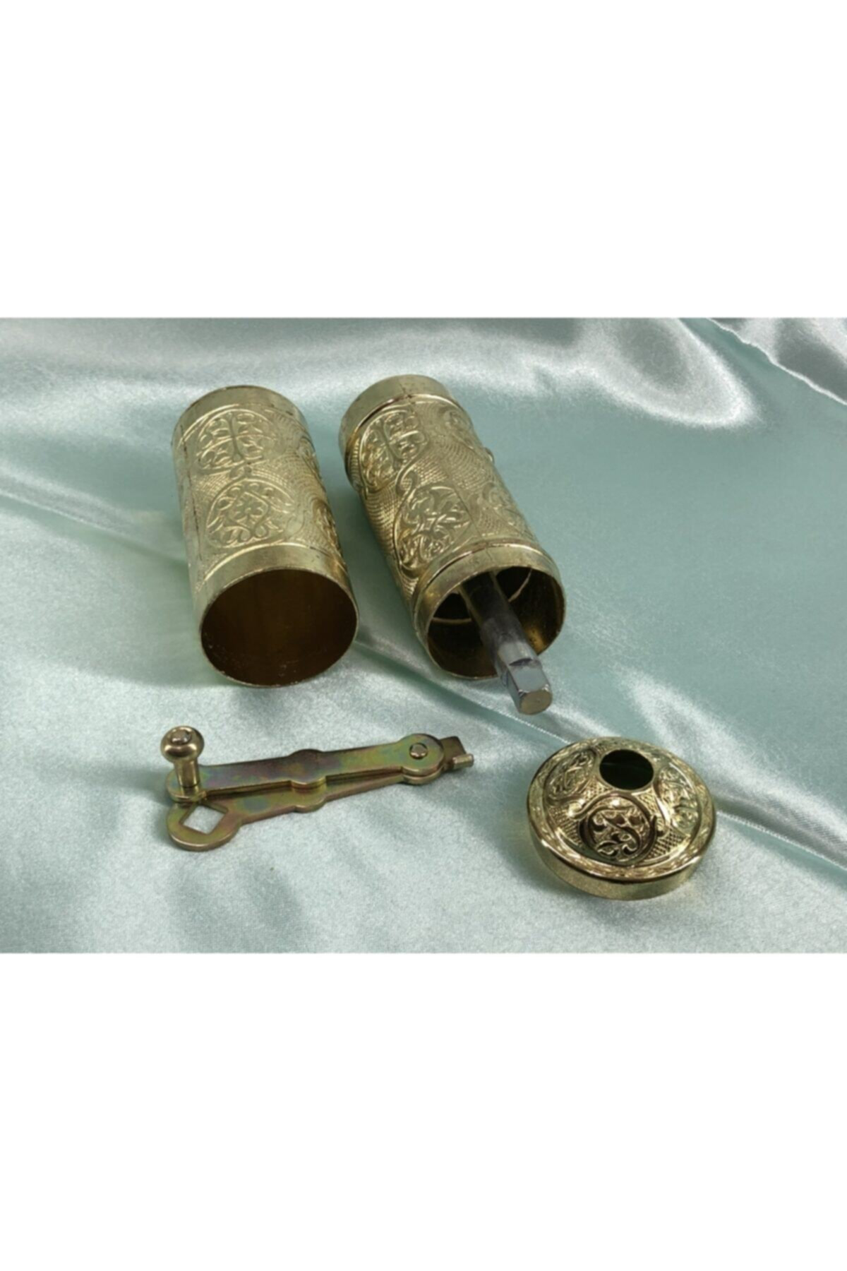 Osmanlı Tarzı Ince Uzun Büyük Boy Parlak Pirinç Kahve Çekirdeği Ö