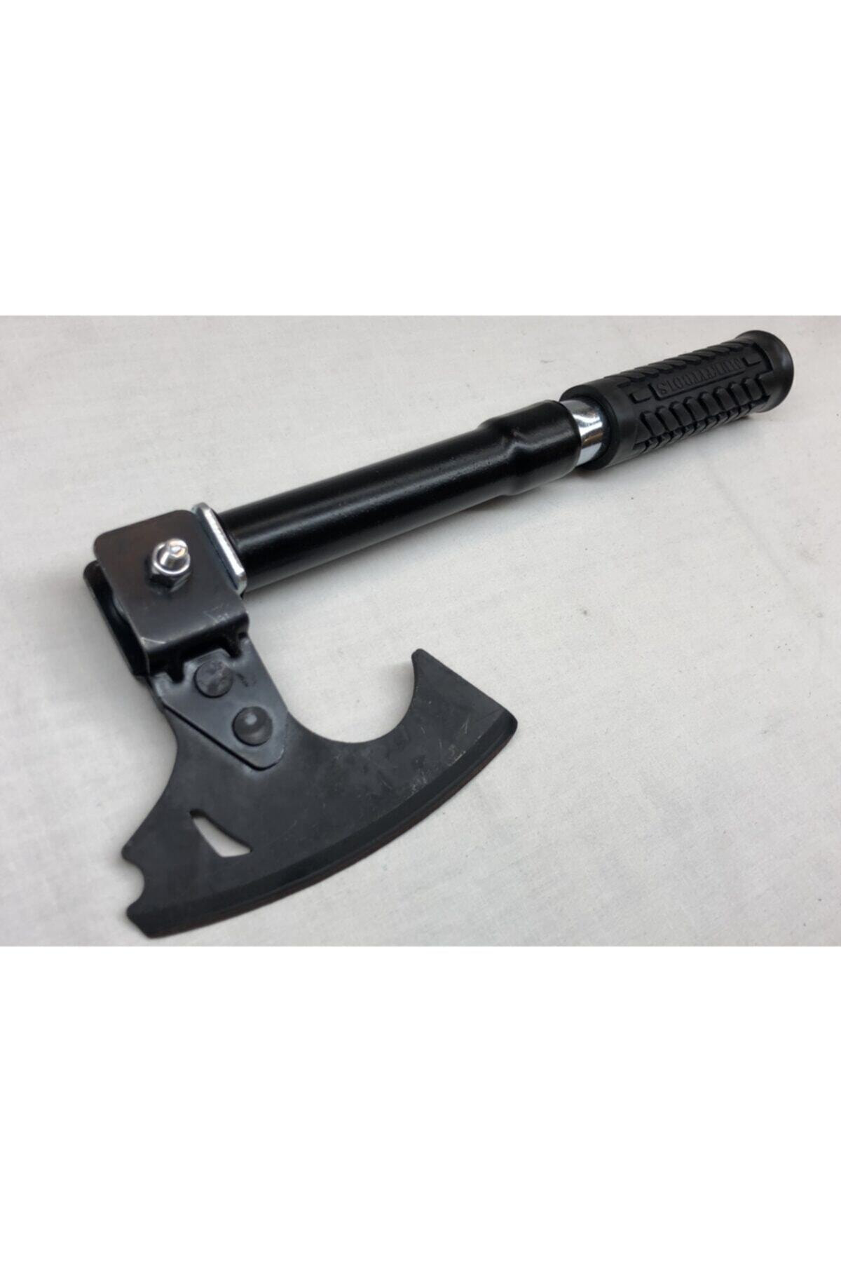 Osmanlı Tarzı Türk Malı Paslanmaz Çelik Balta Mavi Kamuflaj Çanta