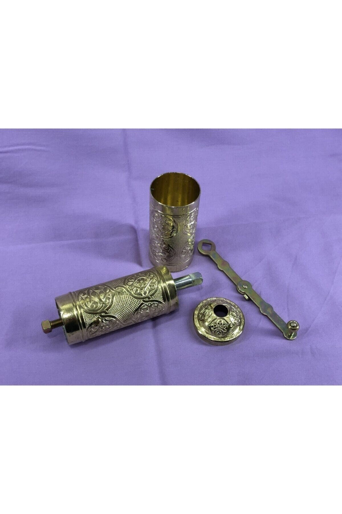 Osmanlı Tarzı Uzun Büyük Boy Parlak Sarı Kahve Çekirdek Öğütücü K