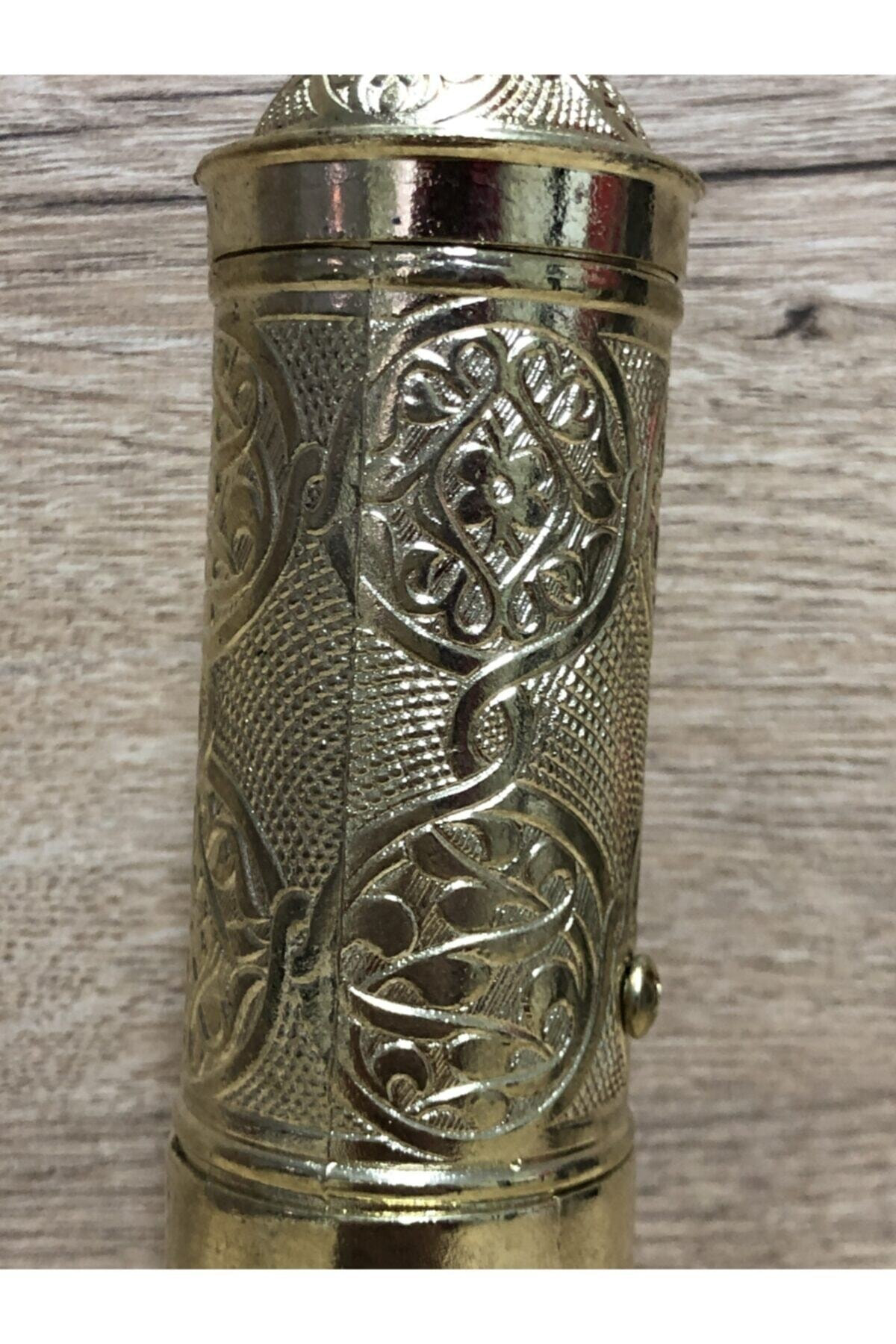 Osmanlı Tarzı Uzun Büyük Boy Parlak Sarı Kahve Çekirdek Öğütücü K