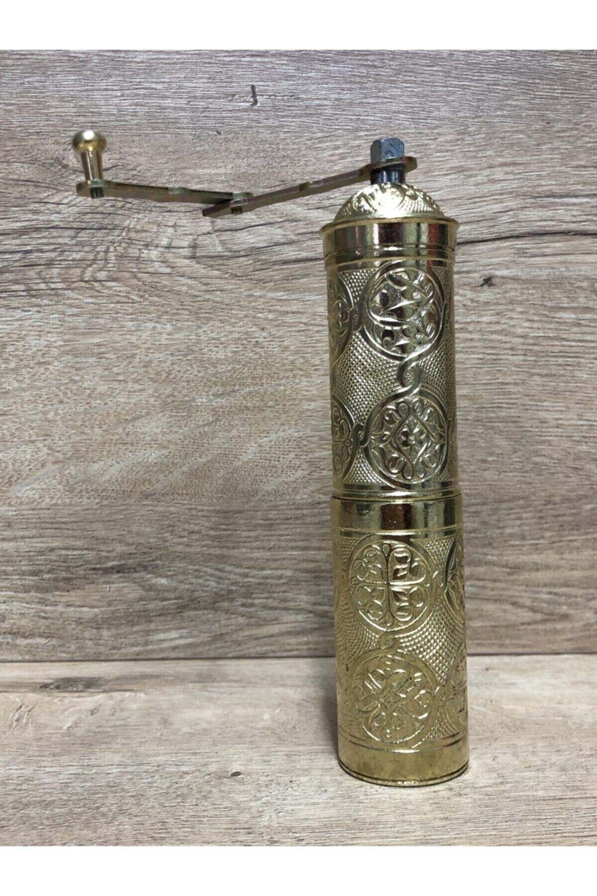 Osmanlı Tarzı Uzun Büyük Boy Parlak Sarı Kahve Çekirdek Öğütücü K