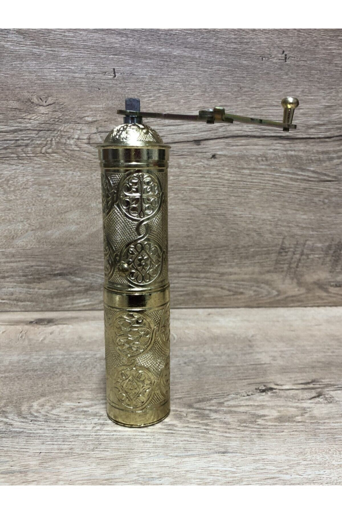 Osmanlı Tarzı Uzun Büyük Boy Parlak Sarı Kahve Çekirdek Öğütücü K