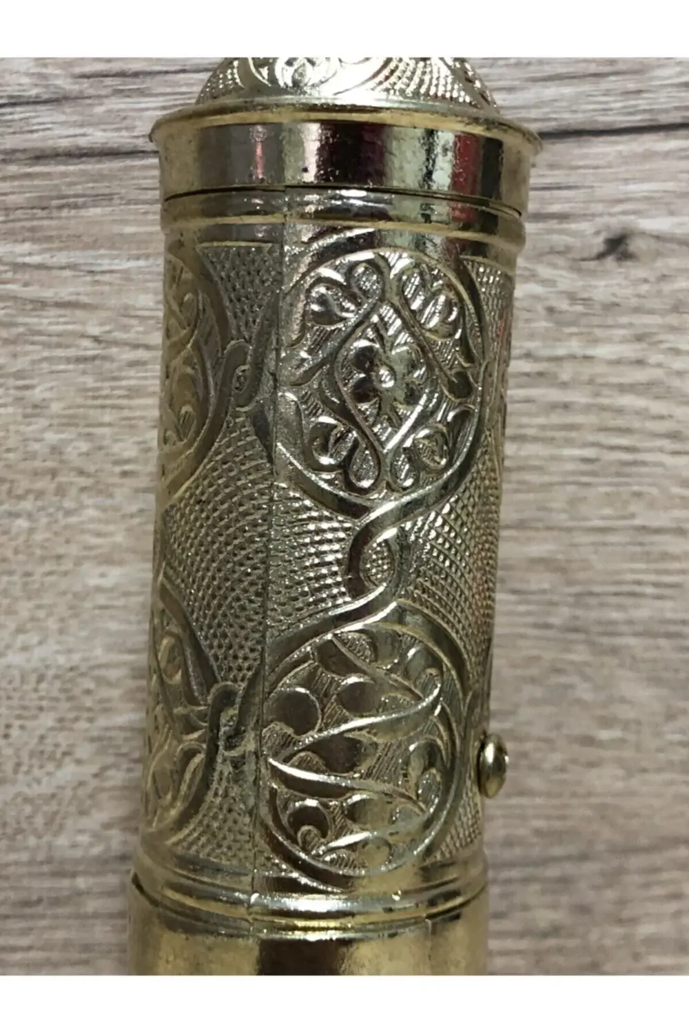 Osmanlı Tarzı Uzun Büyük Boy Parlak Sarı Kahve Çekirdek Öğütücü K