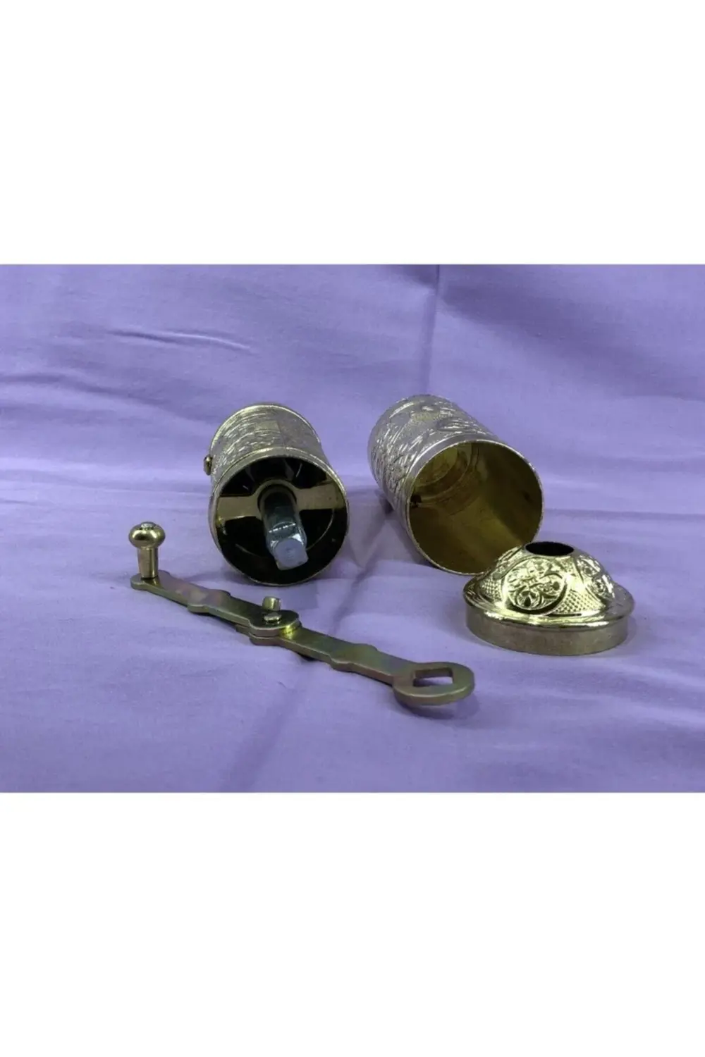 Osmanlı Tarzı Uzun Büyük Boy Parlak Sarı Kahve Çekirdek Öğütücü K