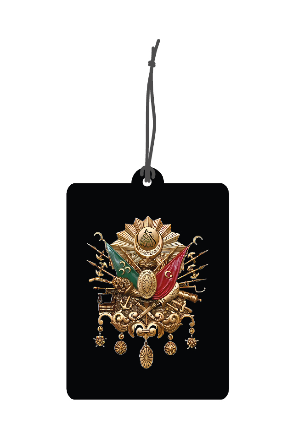 Osmanlı Tuğrası Görselli Dekoratif Oto Kokusu ve Aksesuar Seti