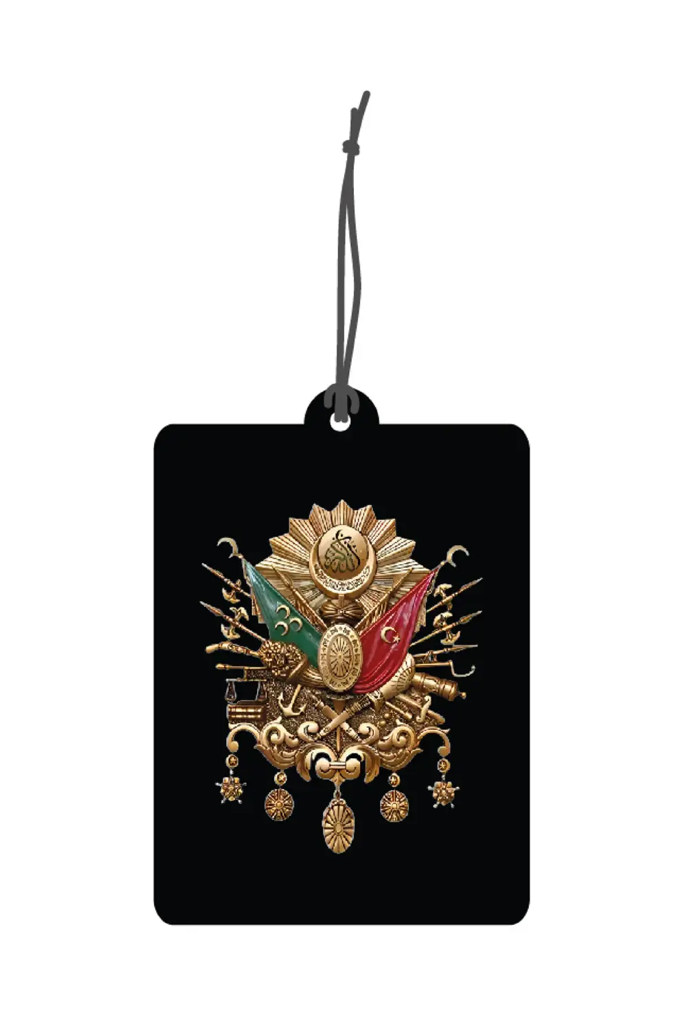 Osmanlı Tuğrası Görselli Dekoratif Oto Kokusu ve Aksesuar Seti