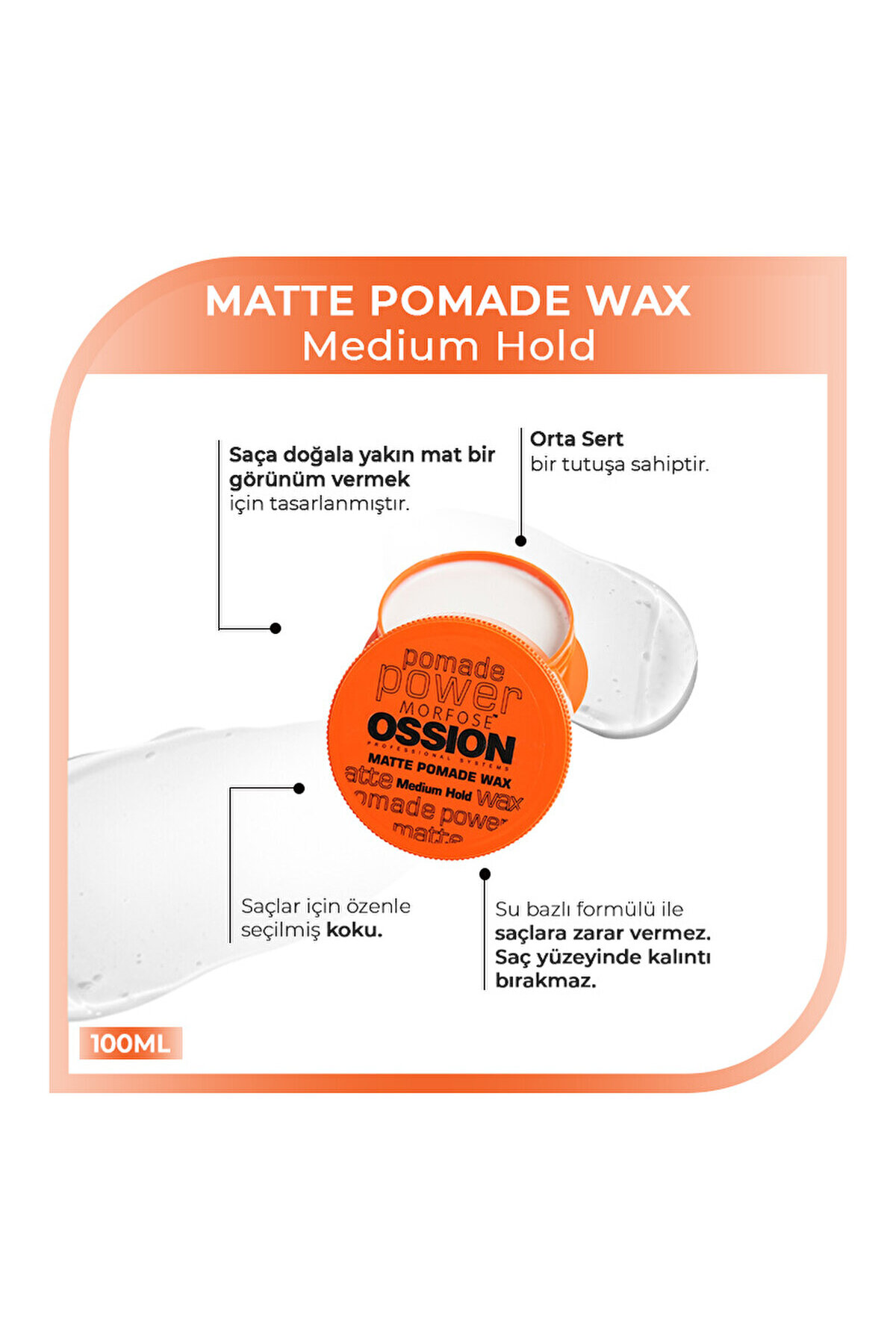 Ossion Matte Pomade Wax 100 ml