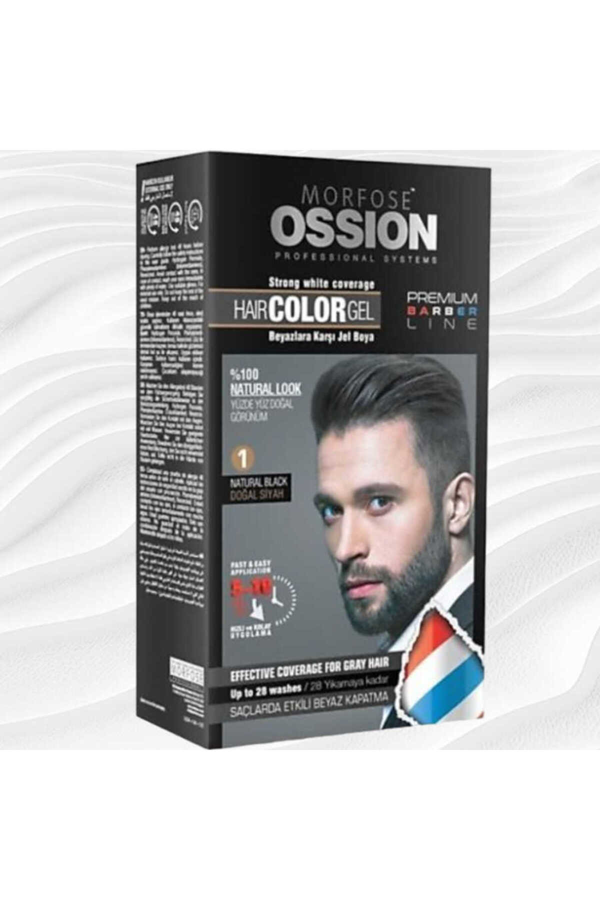 Ossion Pr.barber Erkek Saç Jel Boya Doğal Siyah No:1 40 Ml