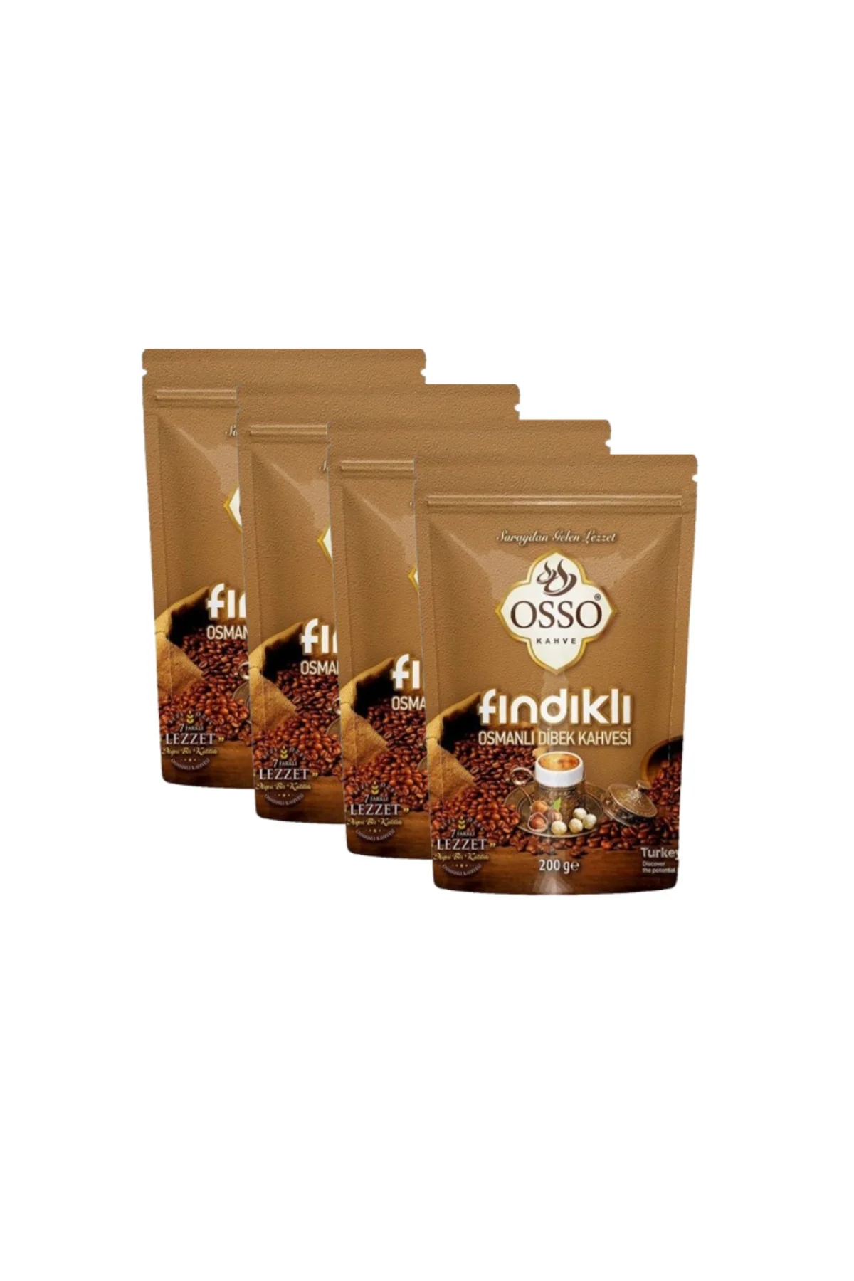 OSSO Fındıklı Osmanlı Dibek Kahvesi 4'lü Set