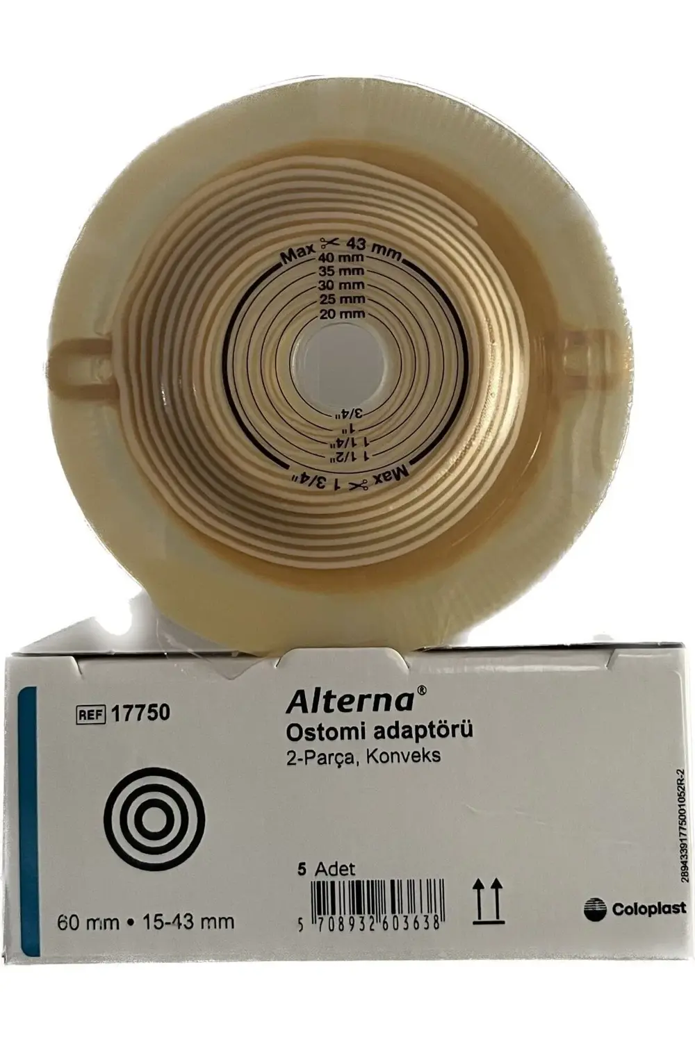 Ostomi Taban Plakası Konveks 5'li Kutu-17750 (sadece Adaptör)