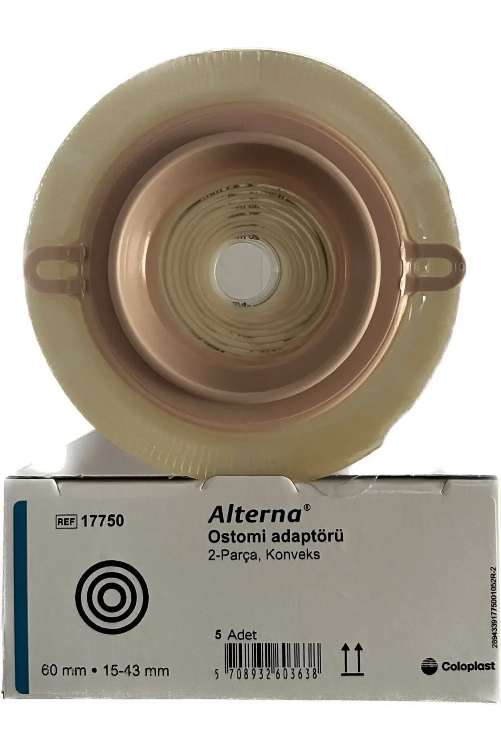 Ostomi Taban Plakası Konveks 5'li Kutu-17750 (sadece Adaptör)