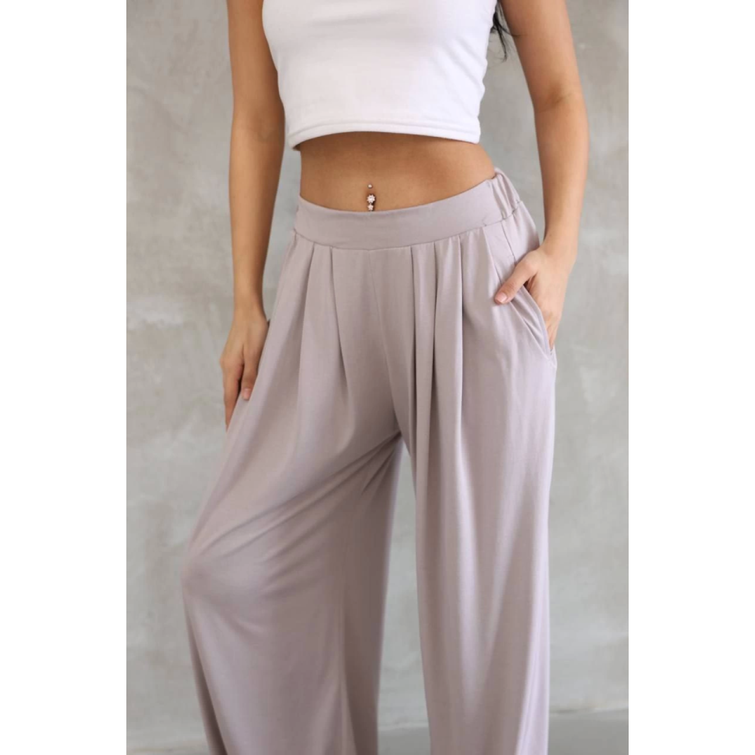 Osy Modal Yumuşak Dokulu Kumaş Boru Paça Salaş Eşofman - Bej