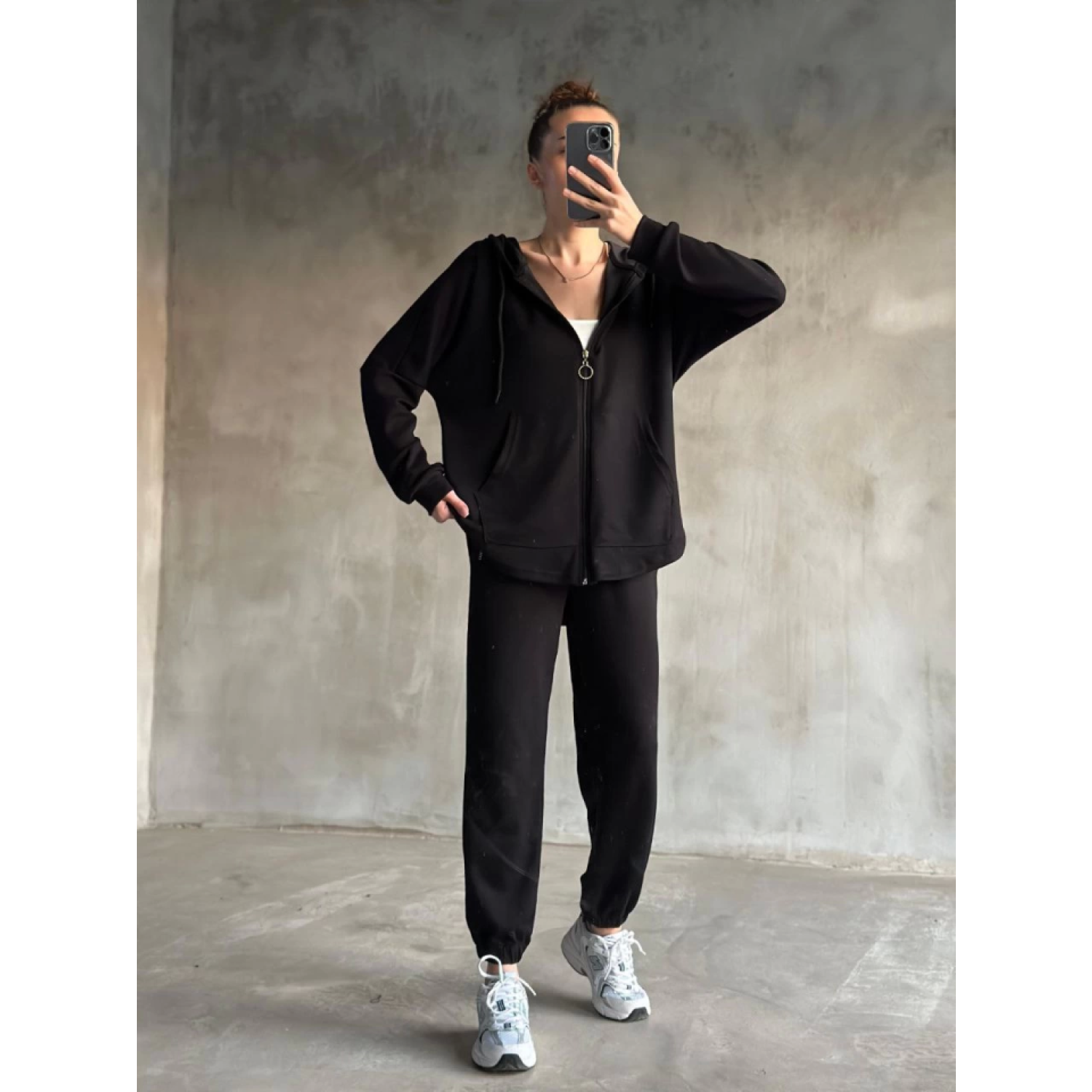 Osy Modal Yumuşak Dokulu Kumaş Gogger Oval Kesim Kapüşonlu Fermua