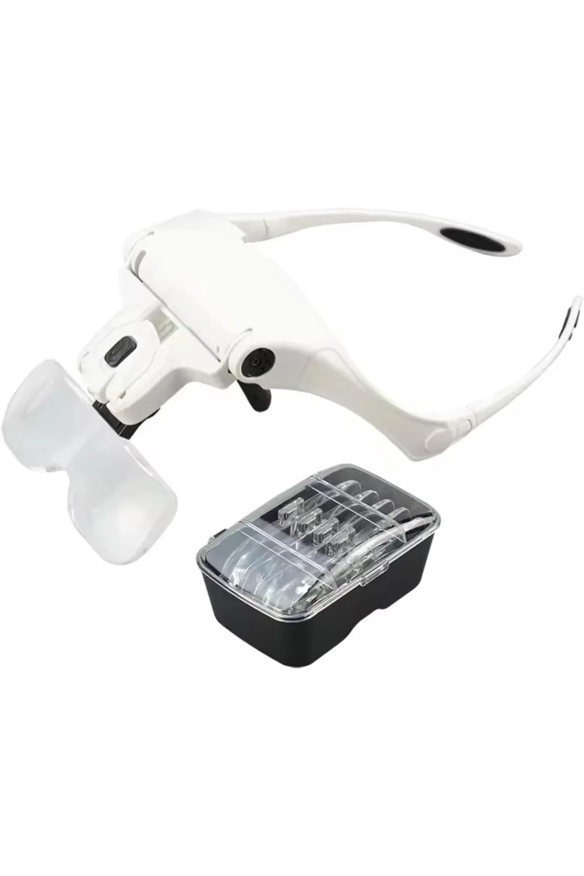 OT-Lens: Eller Serbest 5 Lens LED Işıklı Büyüteç Gözlük Büyüteç K