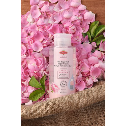 Otacı Gül Suyu Bazli Doğal Micellar Makyaj Temizleme Suyu 400 Ml