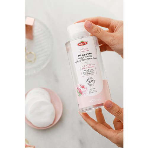 Otacı Gül Suyu Bazli Doğal Micellar Makyaj Temizleme Suyu 400 Ml