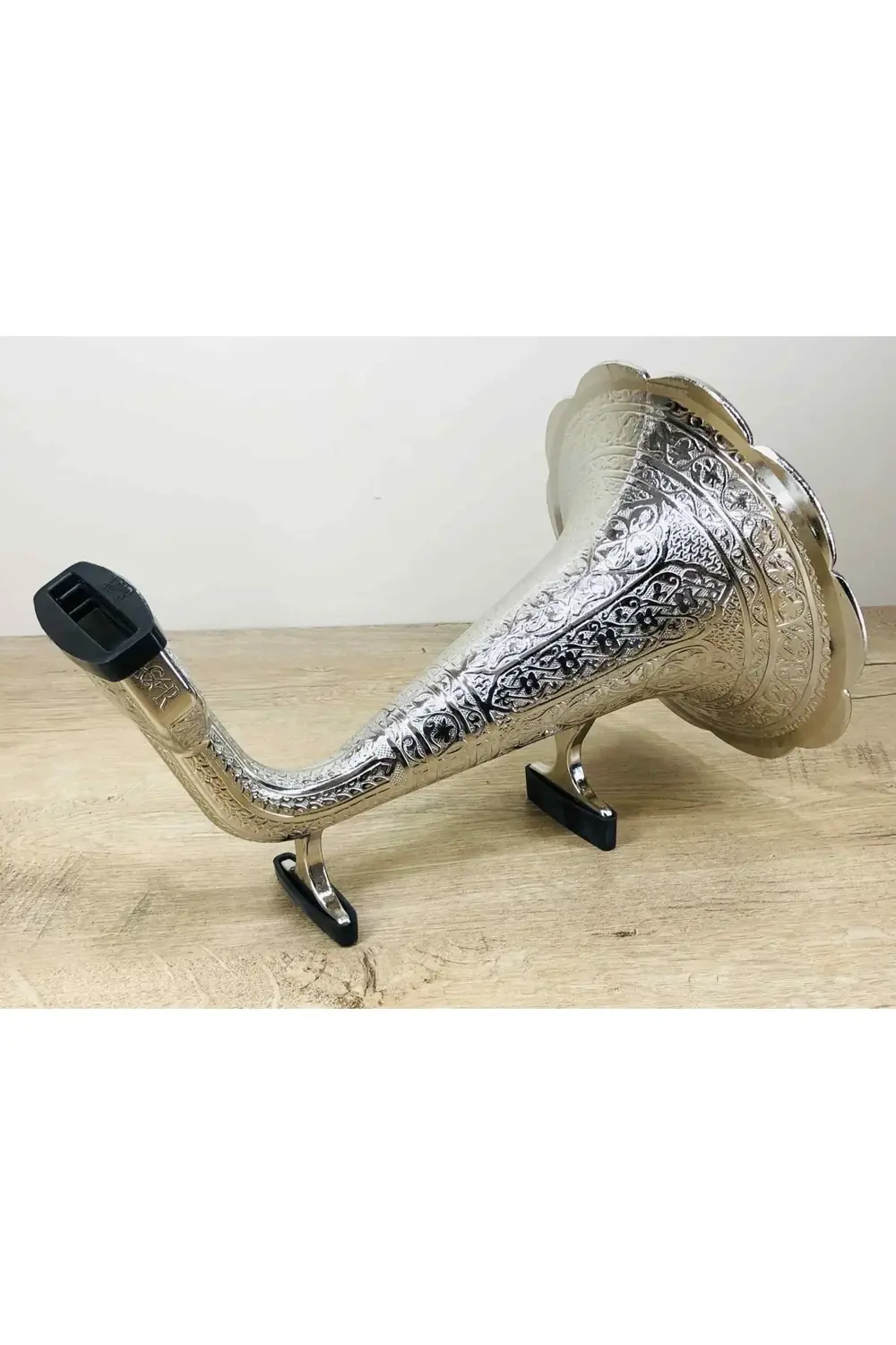 Otantik Parlak Gümüş Osmanlı Stili Gramofoni Cep Telefenlarına Uy