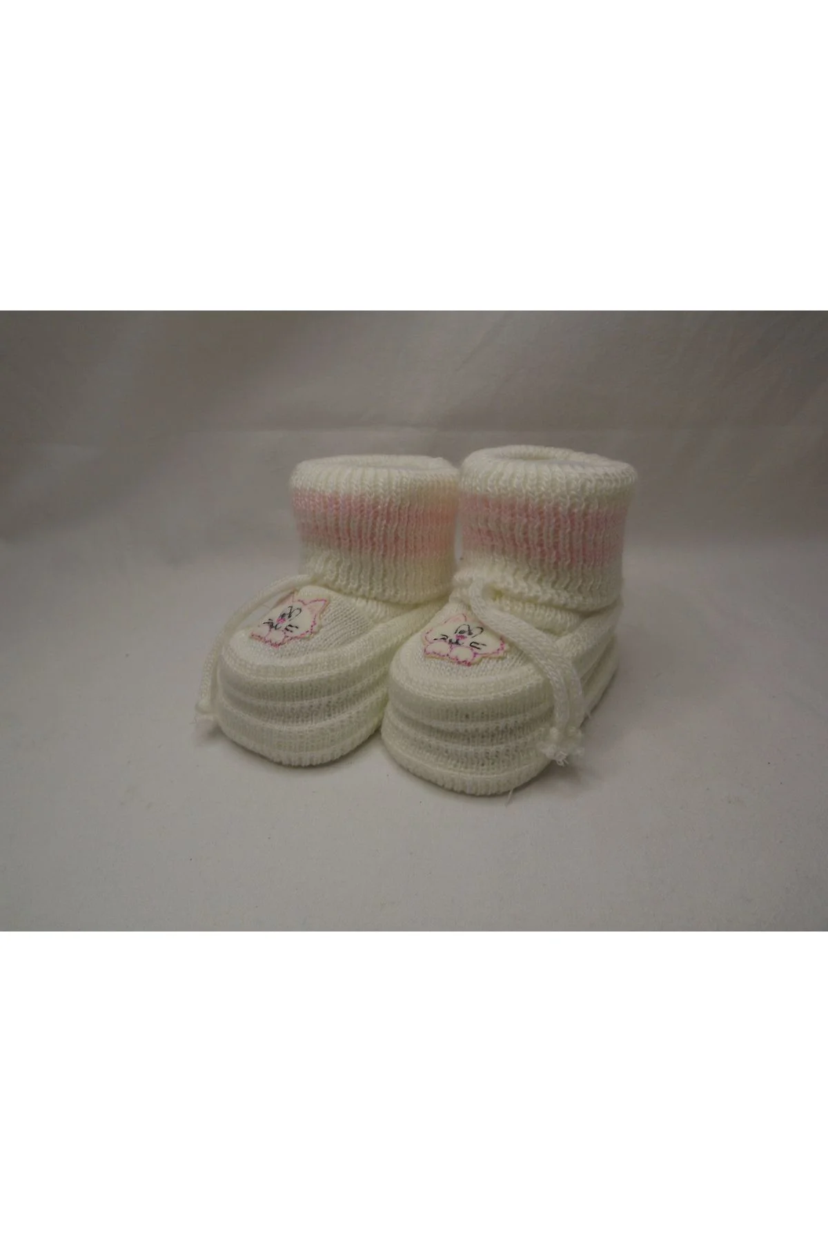 OTEL BUKLETİ PEMBE-BEYAZ ÇİFT RENK BEBEK PATİK