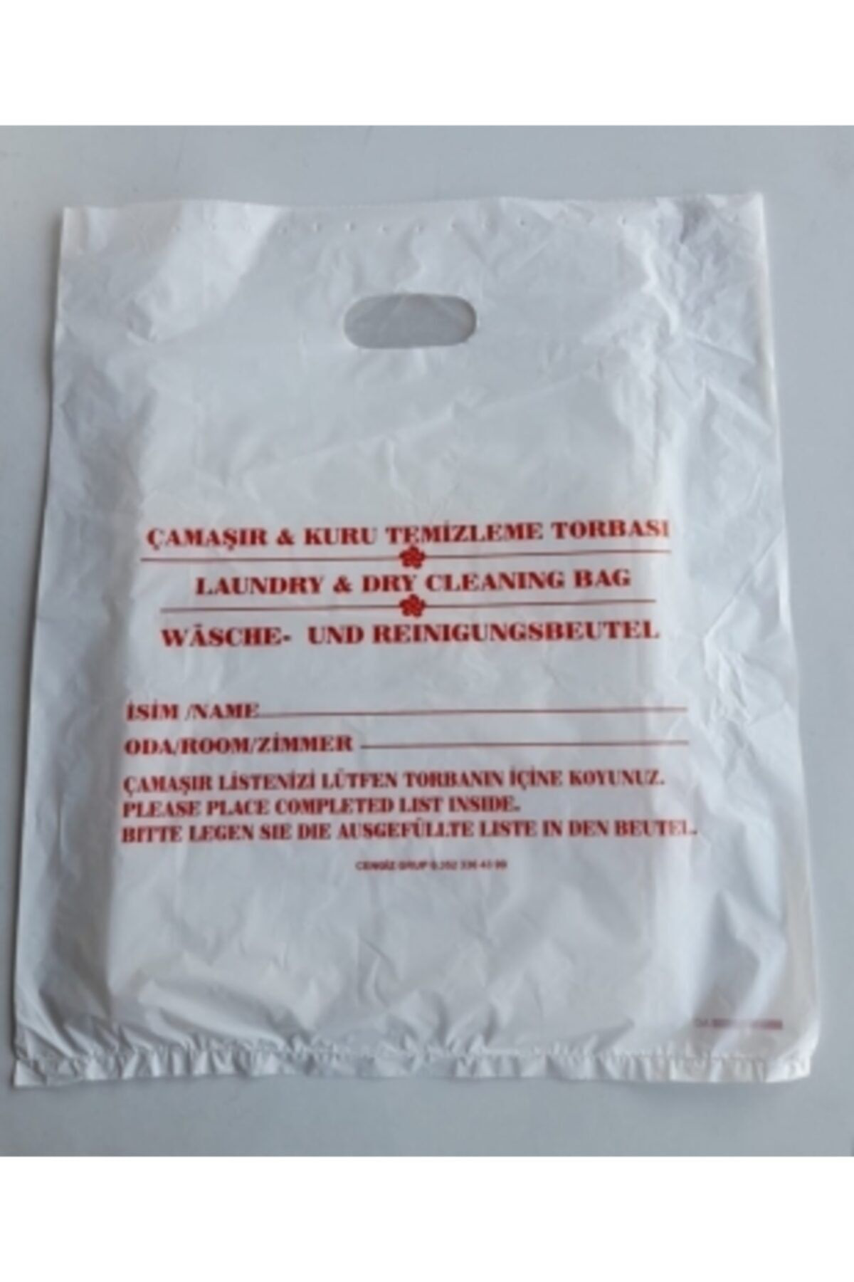 Cengizgrup Otel Kirli Çamaşir Poşeti Torbasi Laundry Bag Hijyen Torbasi Kuru