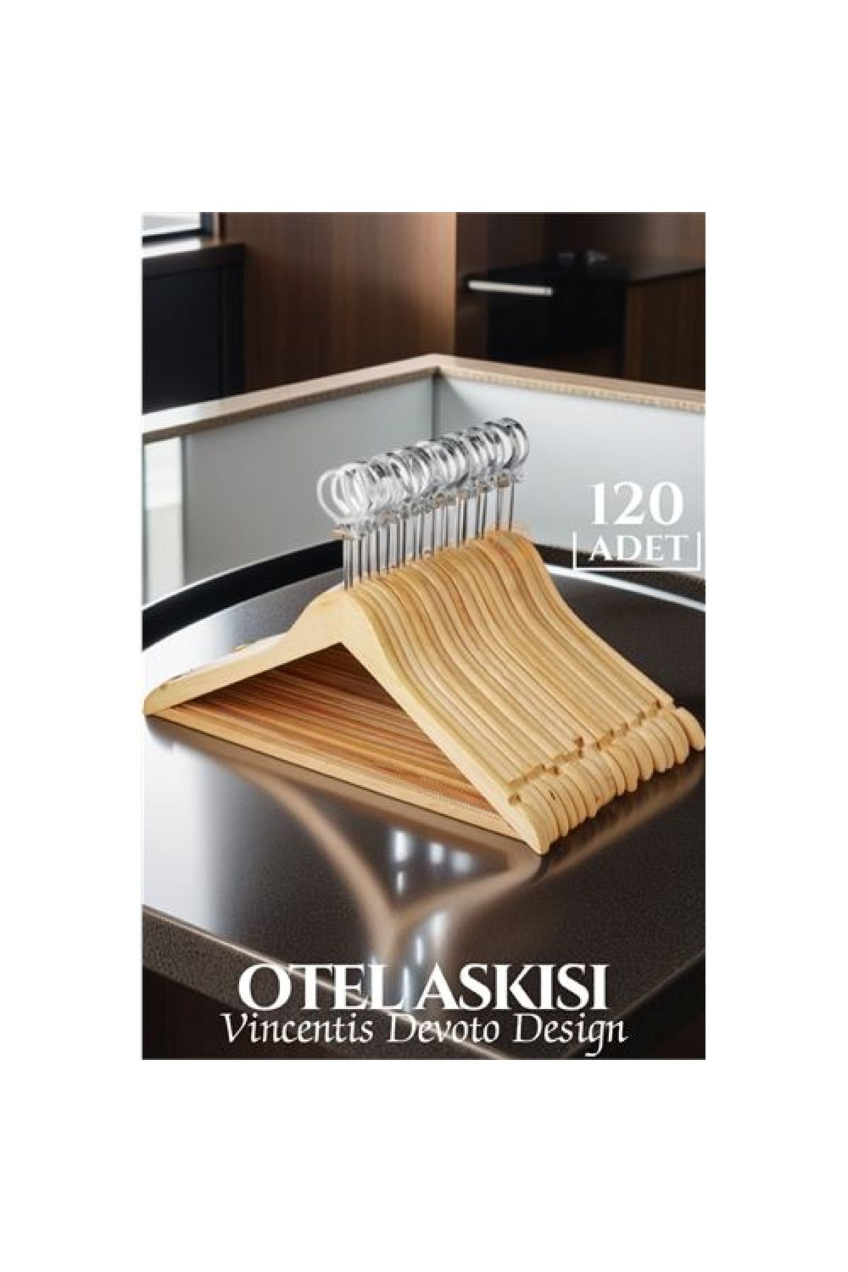 Moykaiki Otel Tip Askı  Ahşap  120 Adet