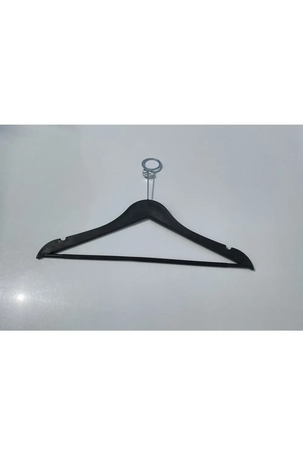 Otel Tipi Ahşap Görünümlü Beyaz Plastik Askı 12li