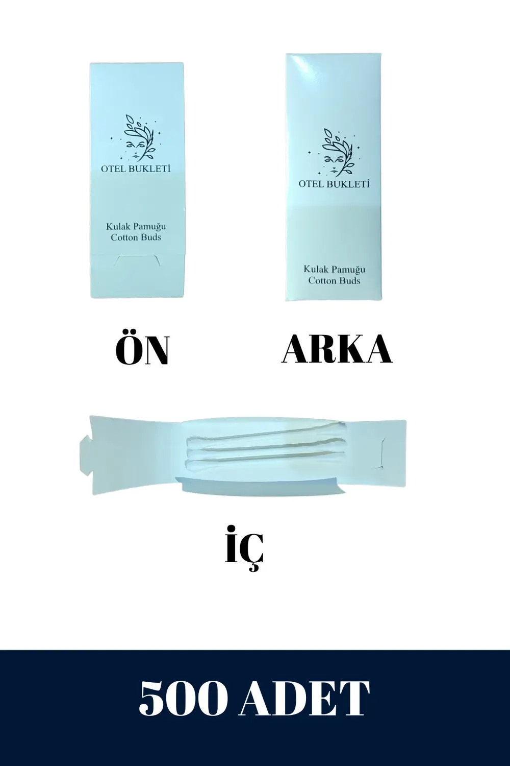 Otel Tipi Kulak Pamuğu 3'lü Paket Kulak Çubuğu Kulak Temizleyici